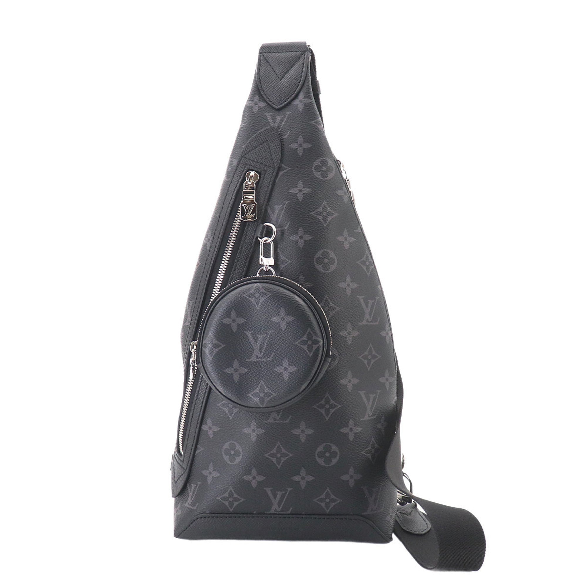 Louis Vuitton Monogram Eclipse Noir Monogram Eclipse Taiga Leather Handbag Sling Bag (Pre-Owned)