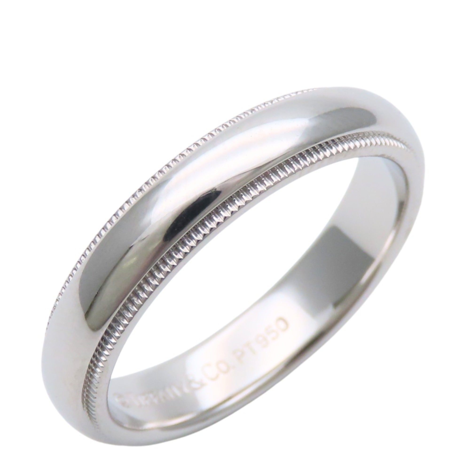 Tiffany Platinum Platinum 950 Band Ring (Pre-Owned)