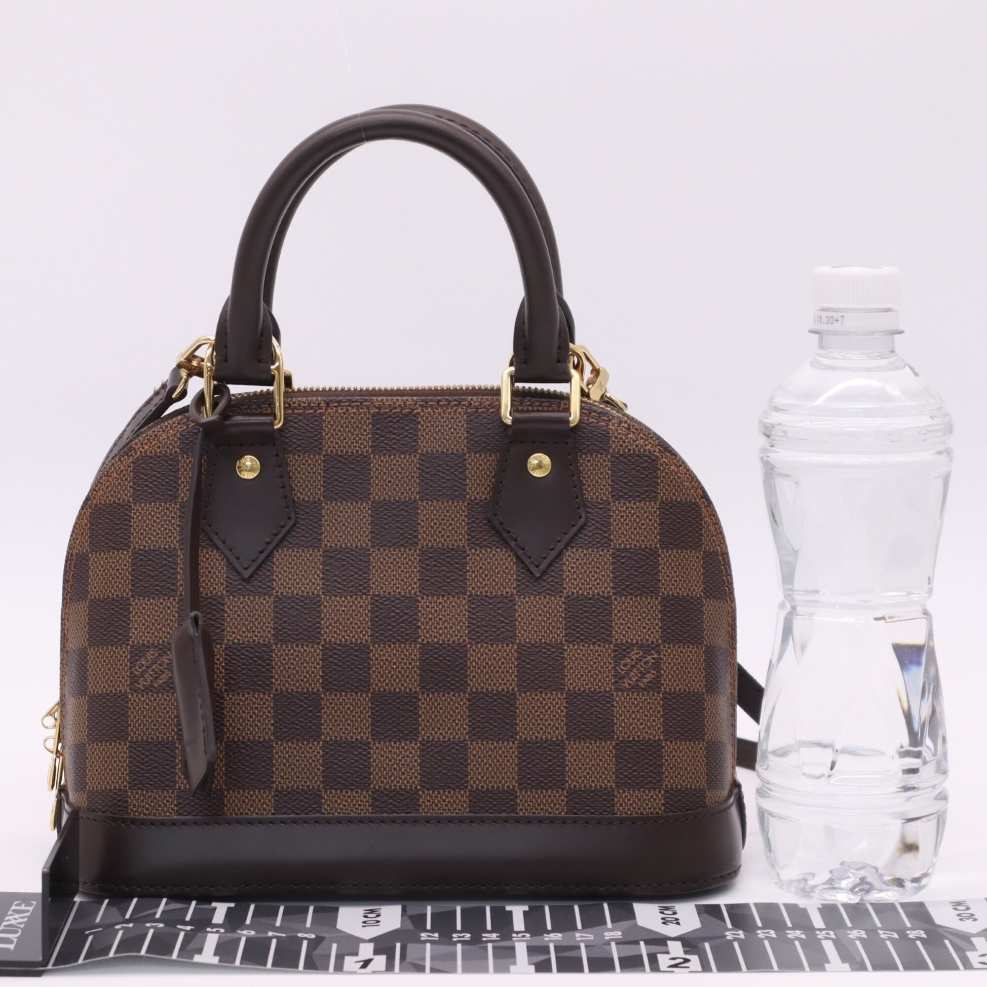 Louis Vuitton Damier Beige Brown Damier Canvas Coated Canvas Leather Handbag Pouch (Pre-Owned)