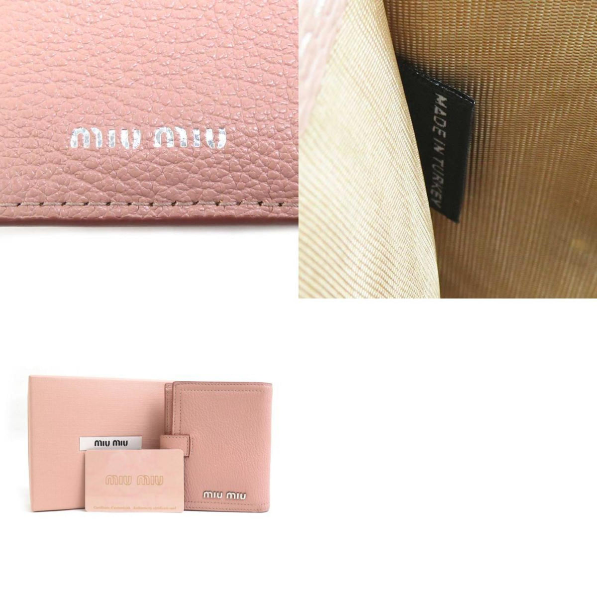 Miu Miu Pink Leather Wallet (Bi-Fold) (Pre-Owned)