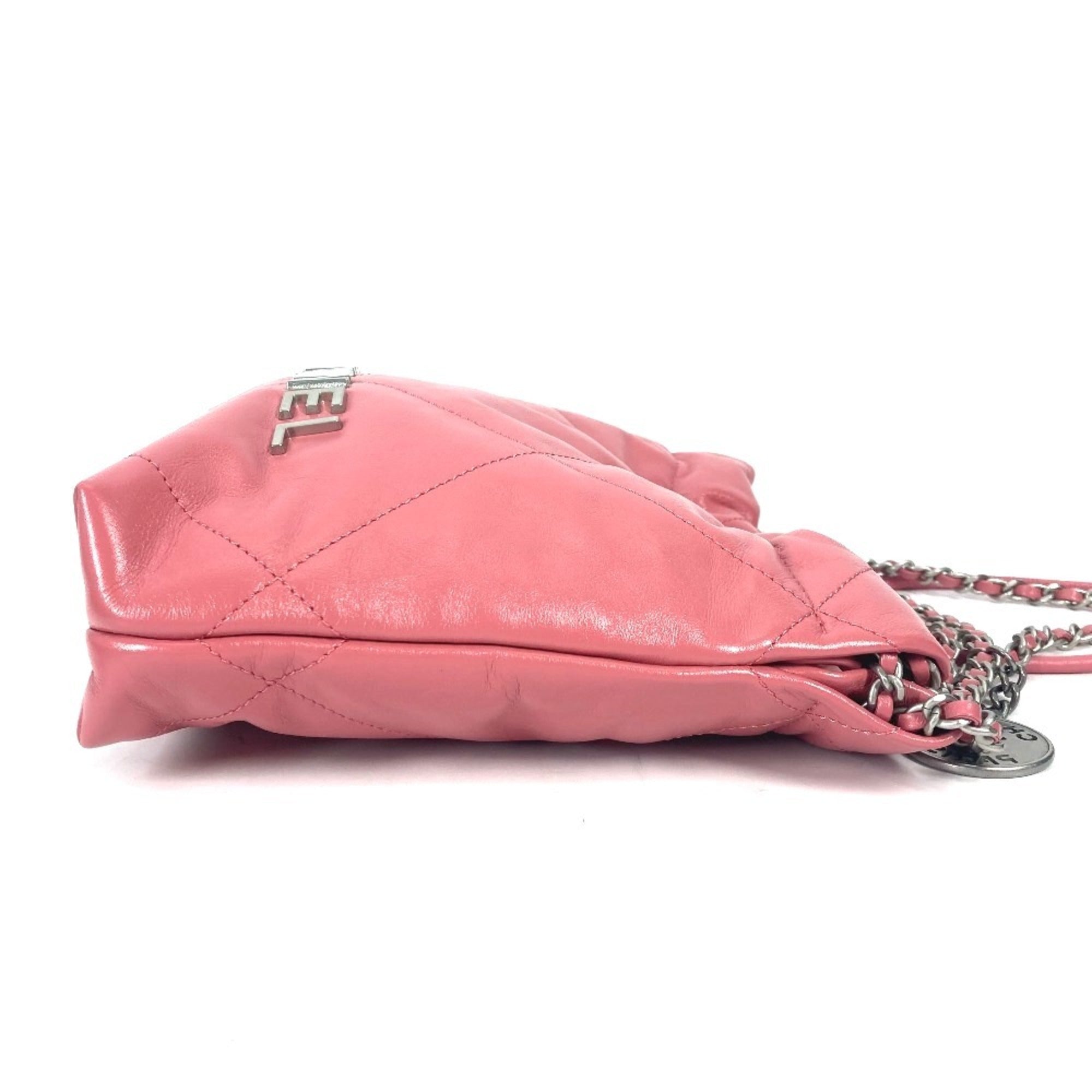 Chanel Pink Leather Handbag Shoulder Bag (Pre-Owned)