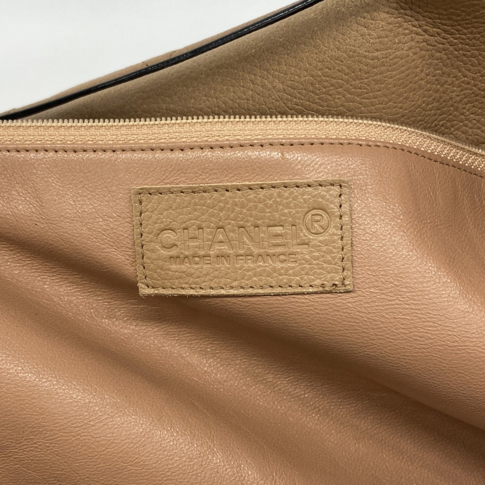 Chanel Brown Leather Boston Bag (Pre-Owned)