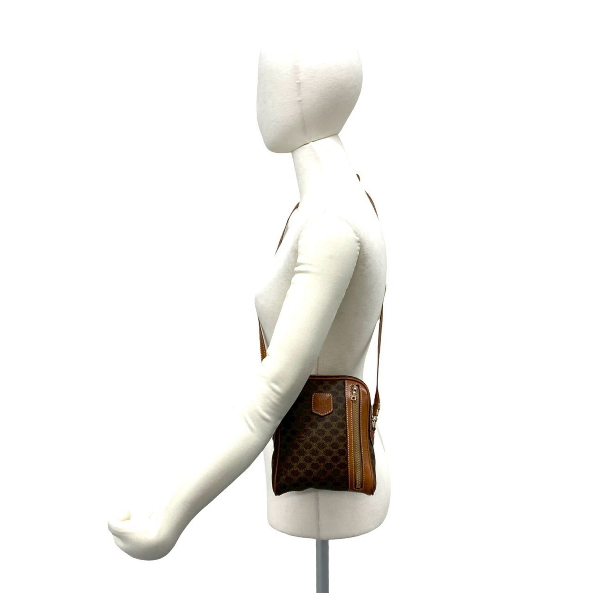 Celine Brown Pvc Leather Pochette Shoulder Bag (Pre-Owned)