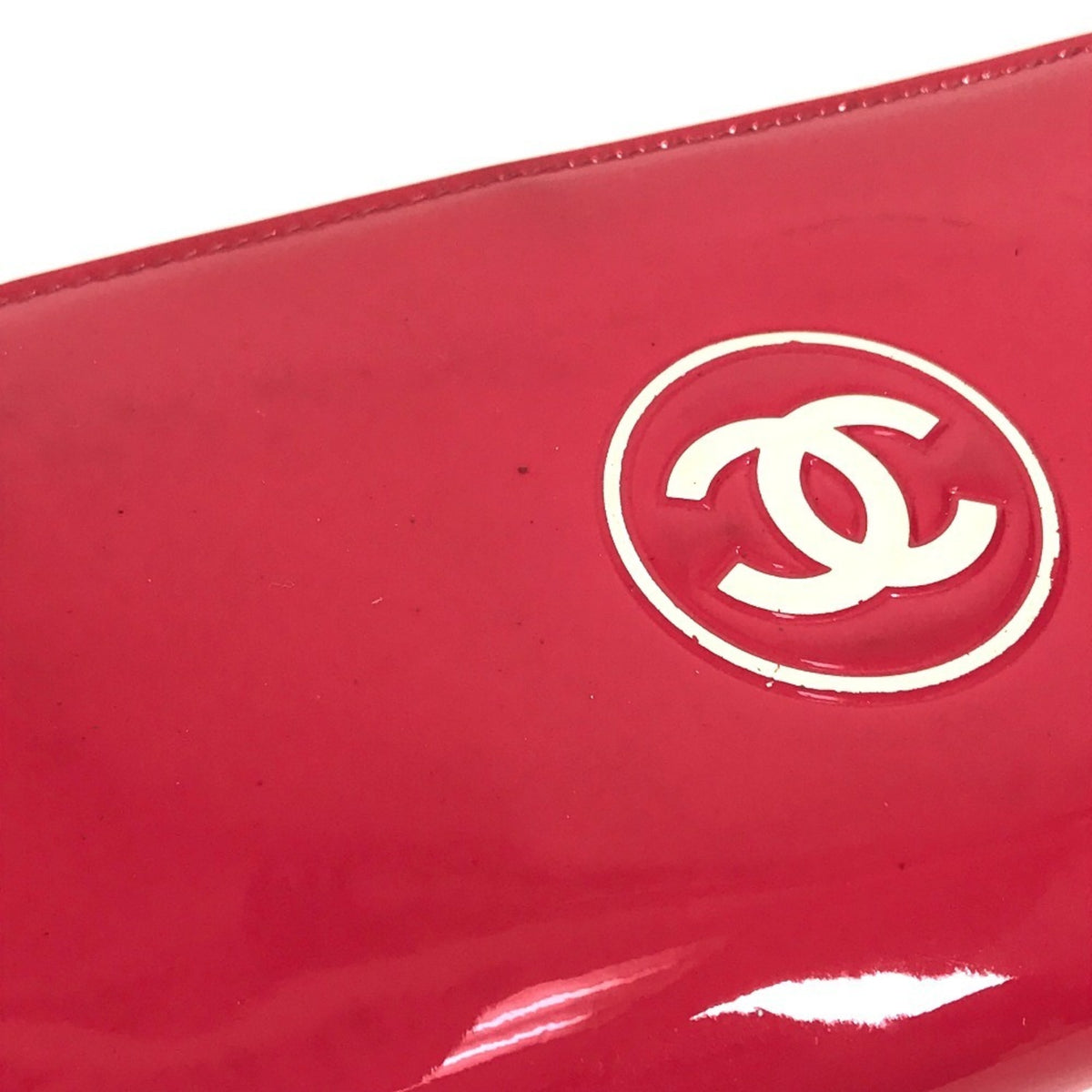 Chanel Pink White Long Wallet (Bi-Fold) (Pre-Owned)