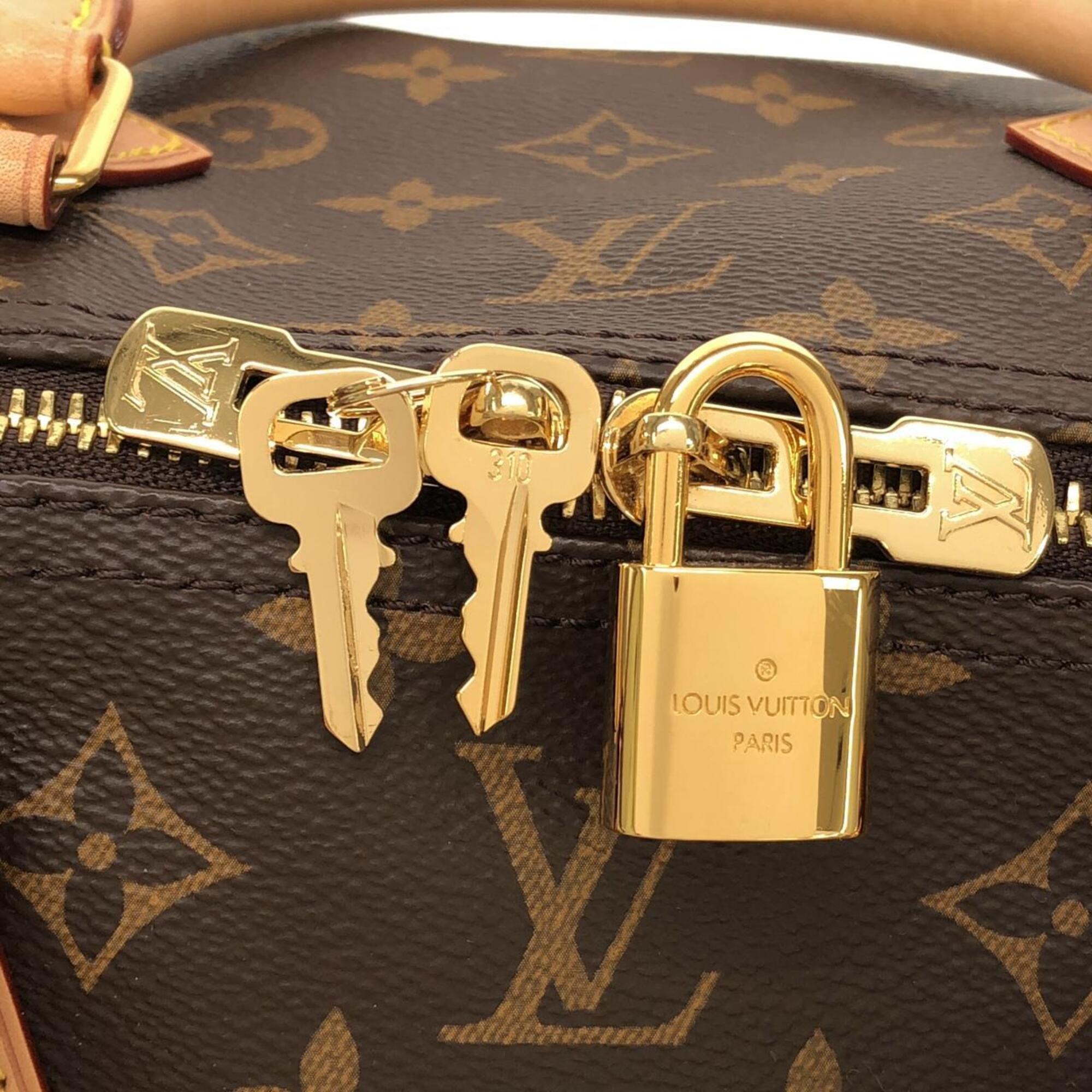 Louis Vuitton Brown Coated Canvas Boston Bag (Pre-Owned)