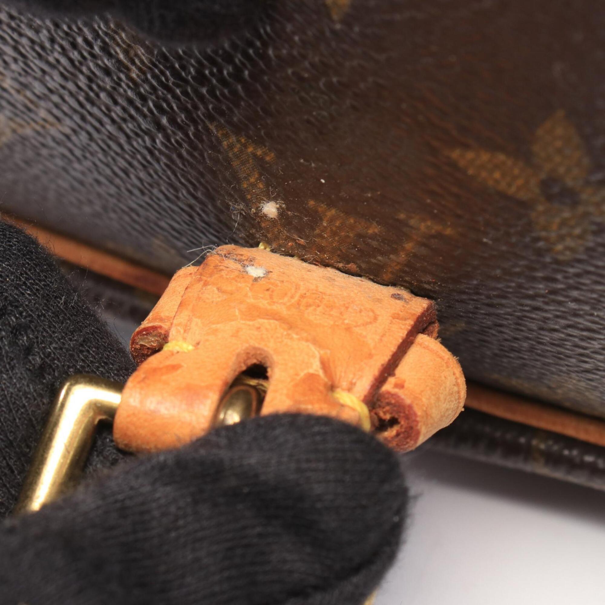 Louis Vuitton Brown Monogram Leather Handbag Shoulder Bag (Pre-Owned)