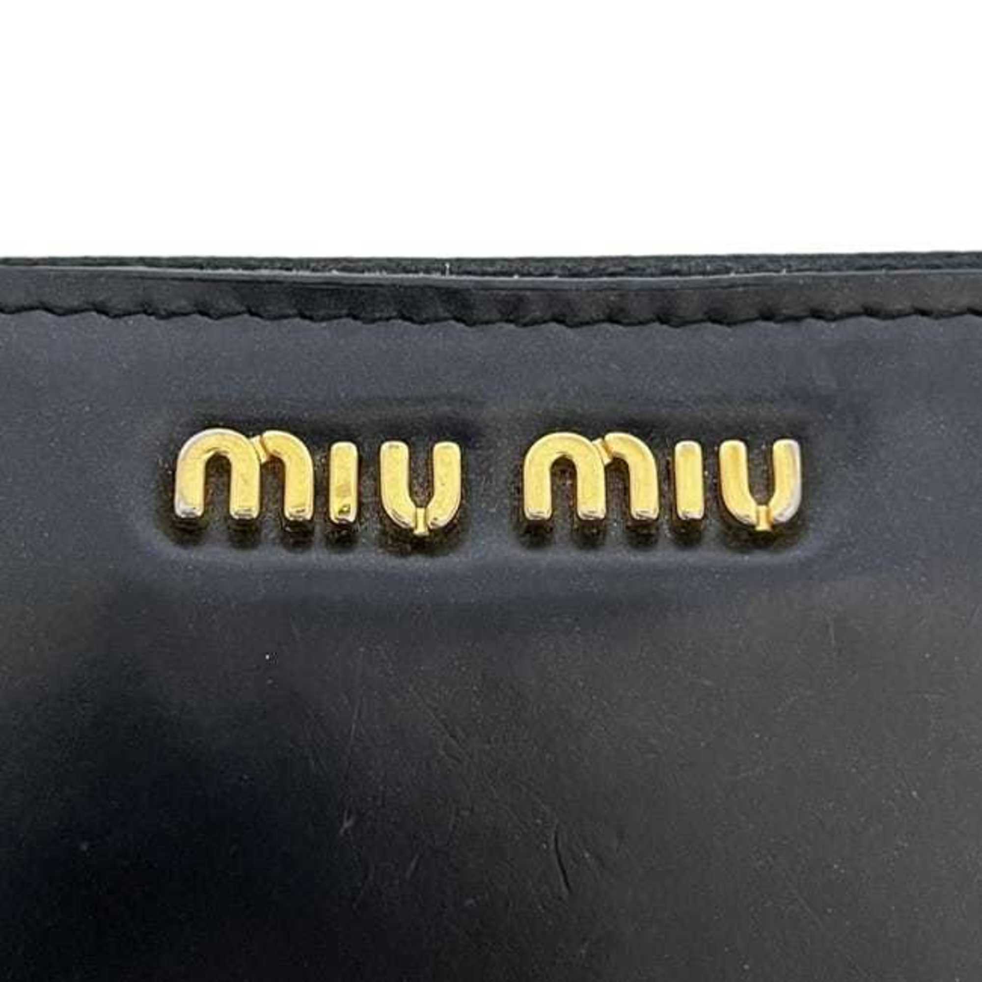 Miu Miu Black Leather Coin Purse/Coin Case (Pre-Owned)
