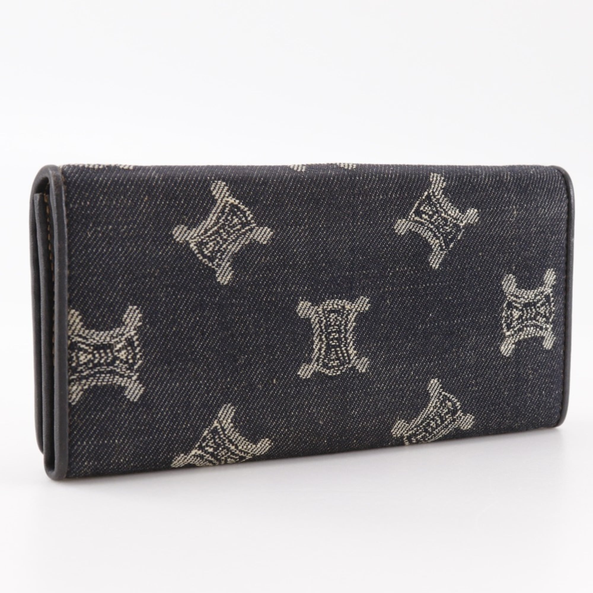 Celine Navy Denim Long Wallet (Bi-Fold) (Pre-Owned)