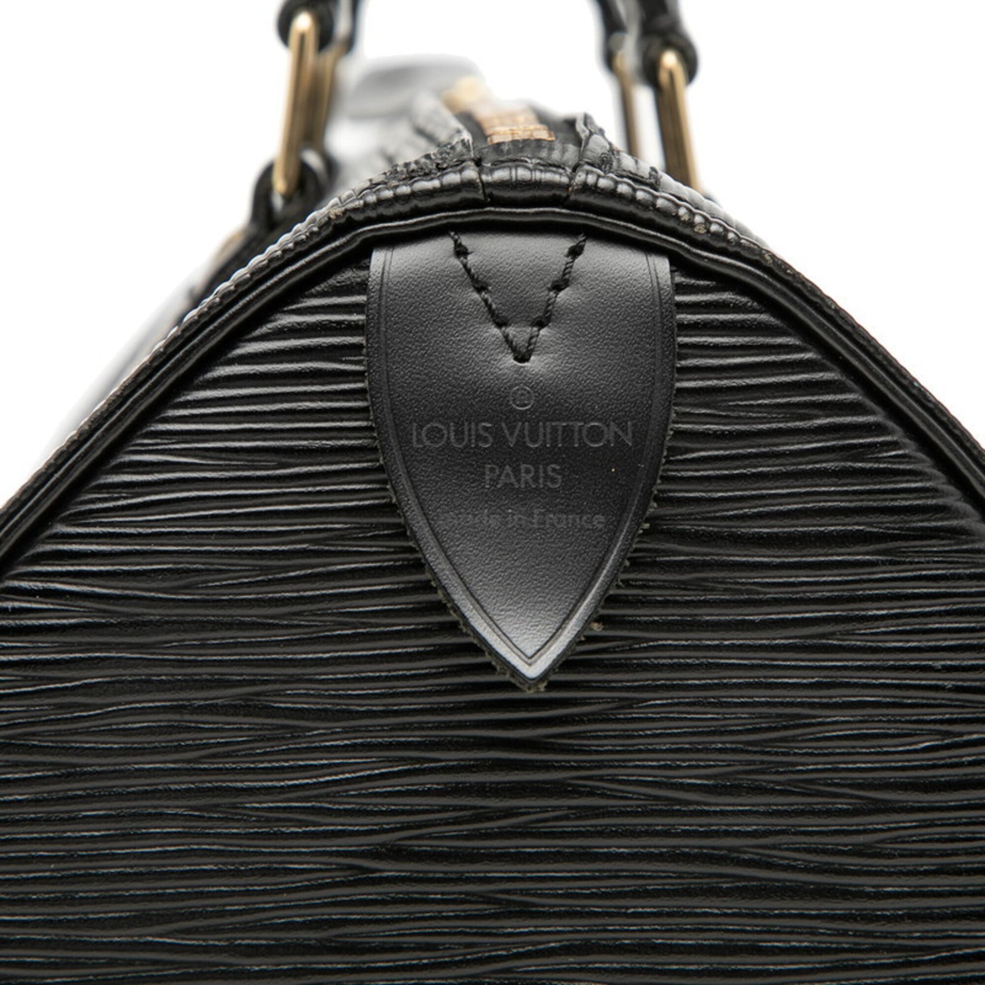 Louis Vuitton Black Noir Leather Boston Bag Handbag (Pre-Owned)