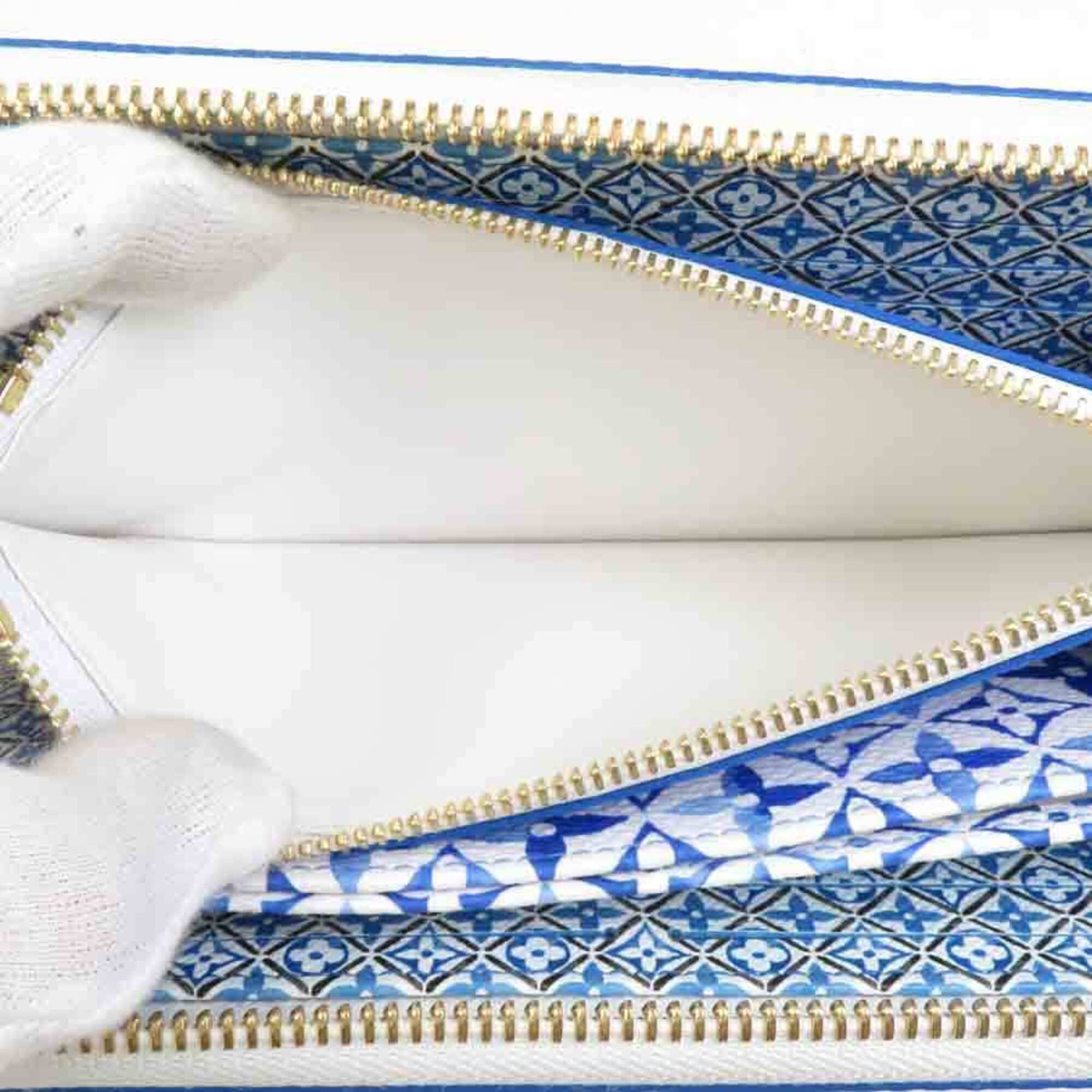 Louis Vuitton Blue White Long Wallet (Bi-Fold) (Pre-Owned)