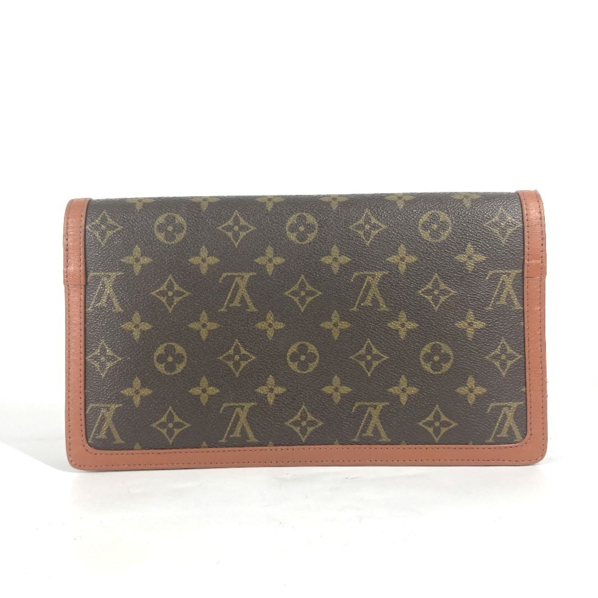 Louis Vuitton Brown Monogram Monogram Clutch Bag Pochette Pouch (Pre-Owned)