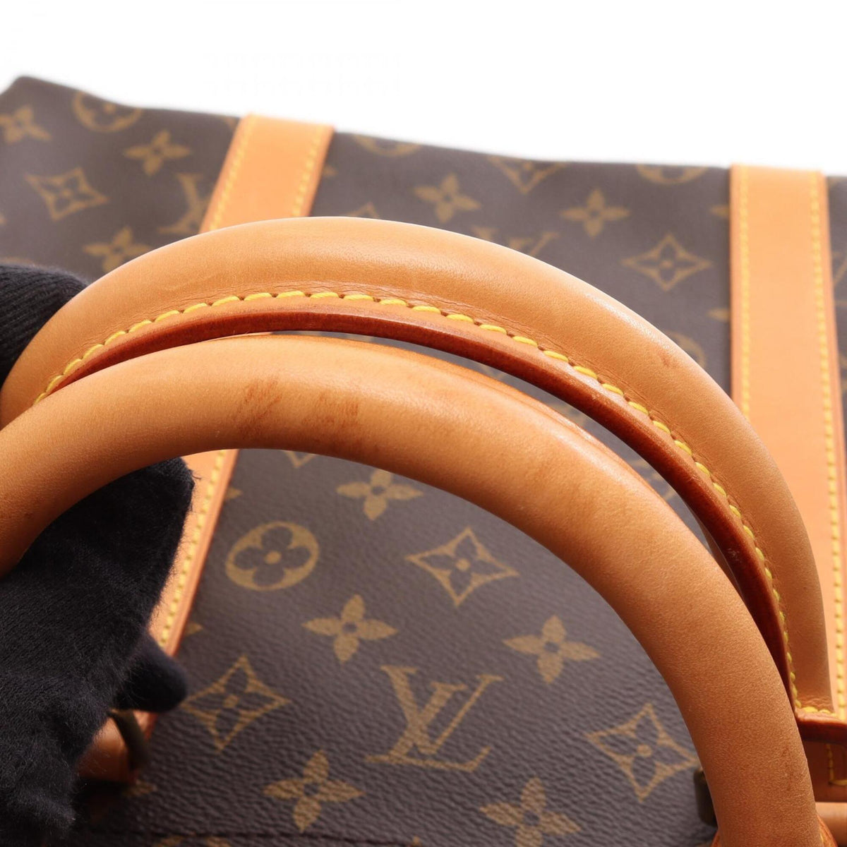 Louis Vuitton Brown Monogram Coated Canvas Leather Boston Bag Handbag (Pre-Owned)