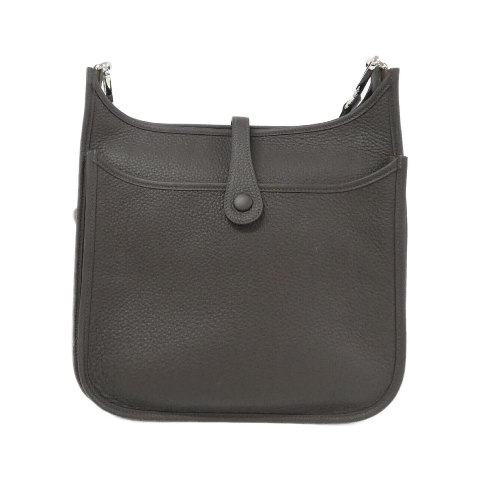 Hermes Ebene Taurillon Clemence Leather Shoulder Bag (Pre-Owned)