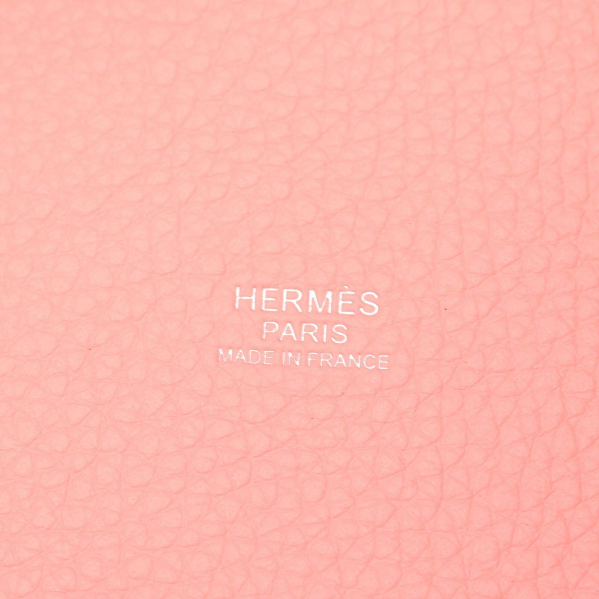 Hermes Pink Taurillon Clemence Leather Handbag (Pre-Owned)