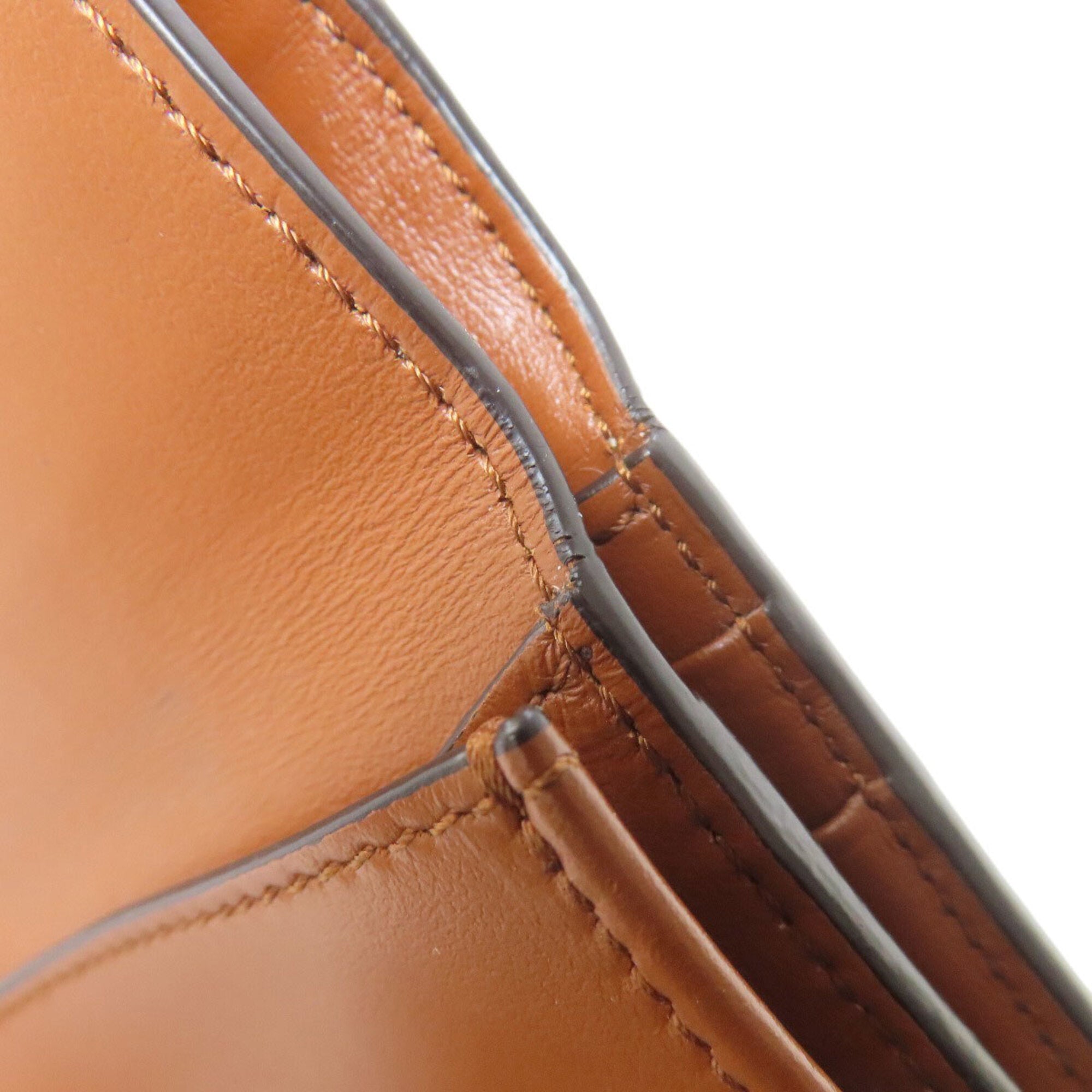 Celine Brown Canvas Leather Wallet (Tri-Fold) (Pre-Owned)