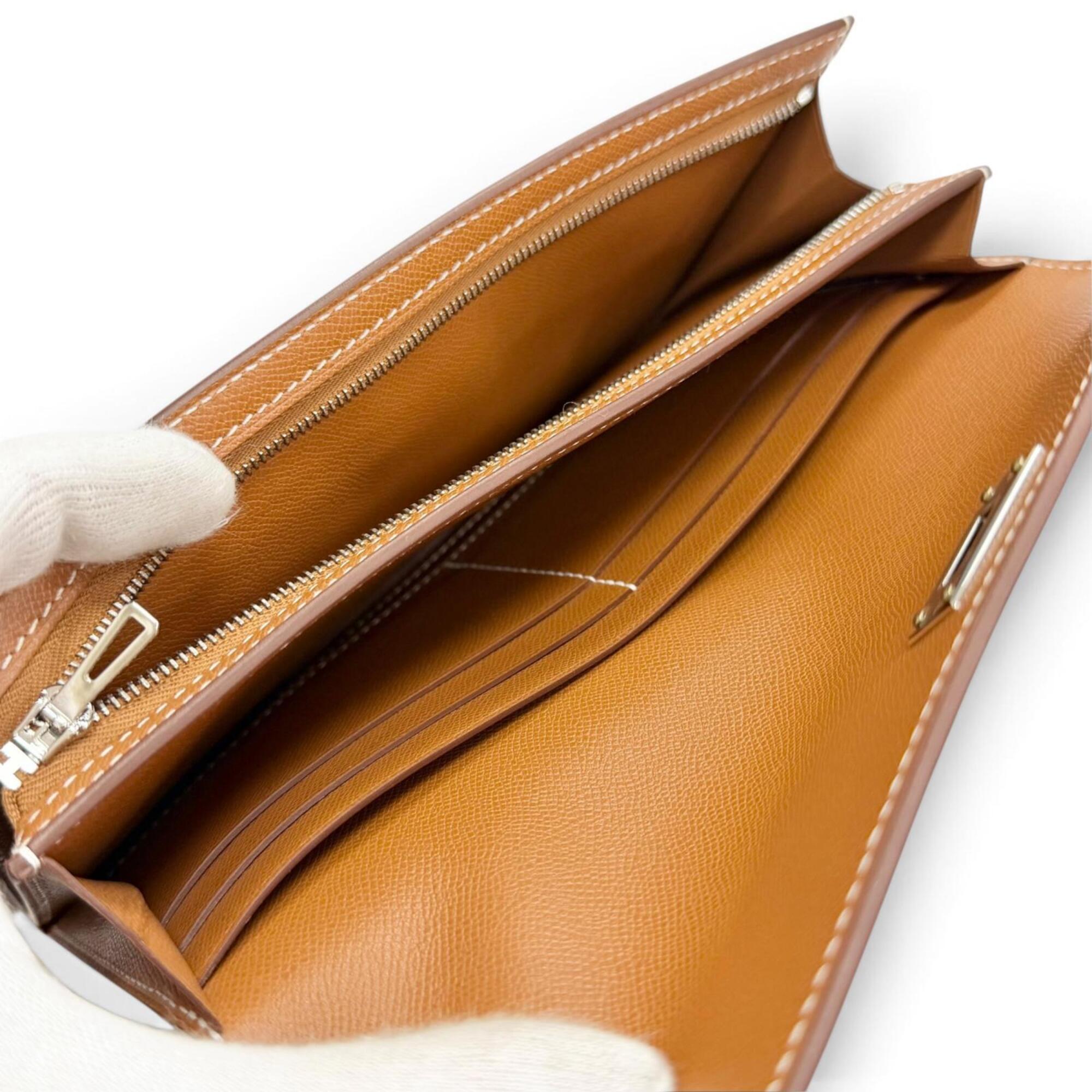 Hermes Gold Long Wallet (Bi-Fold) (Pre-Owned)