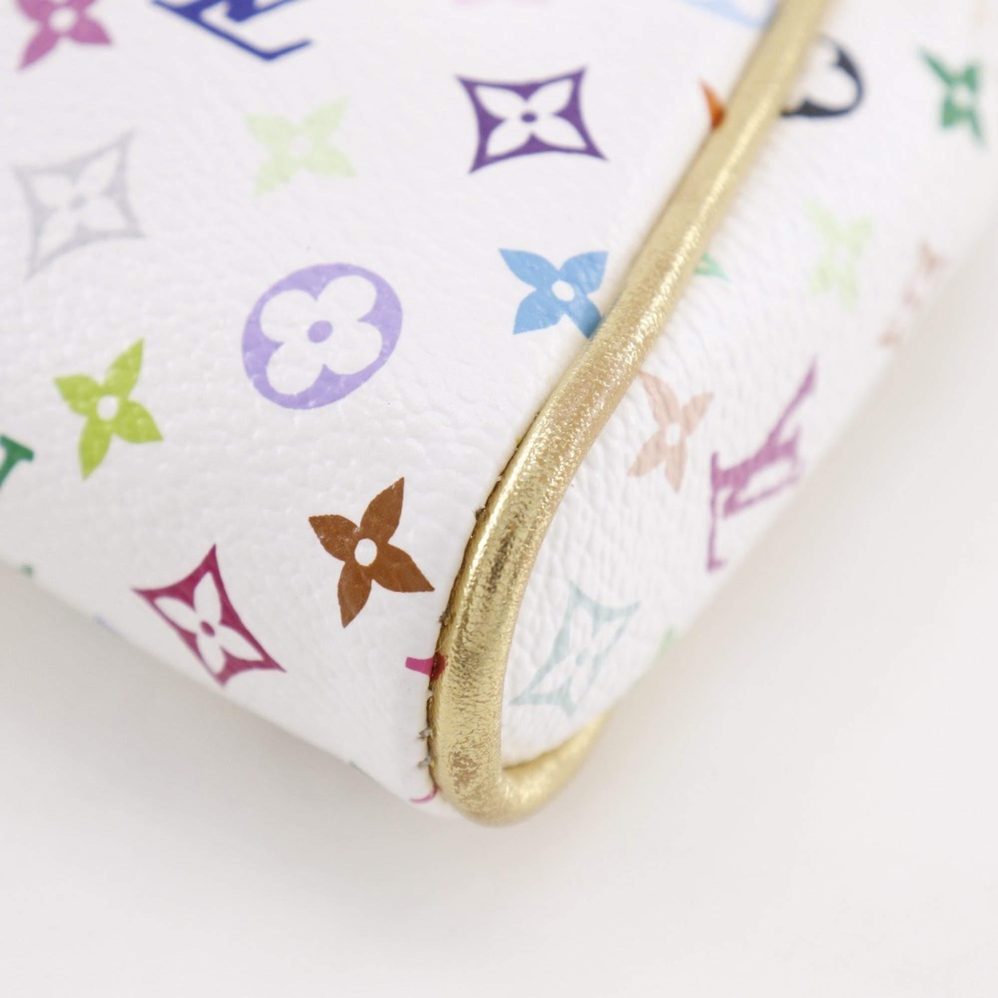 Louis Vuitton Monogram Multicolore Blanc White Monogram Multicolore Clutch Bag (Pre-Owned)