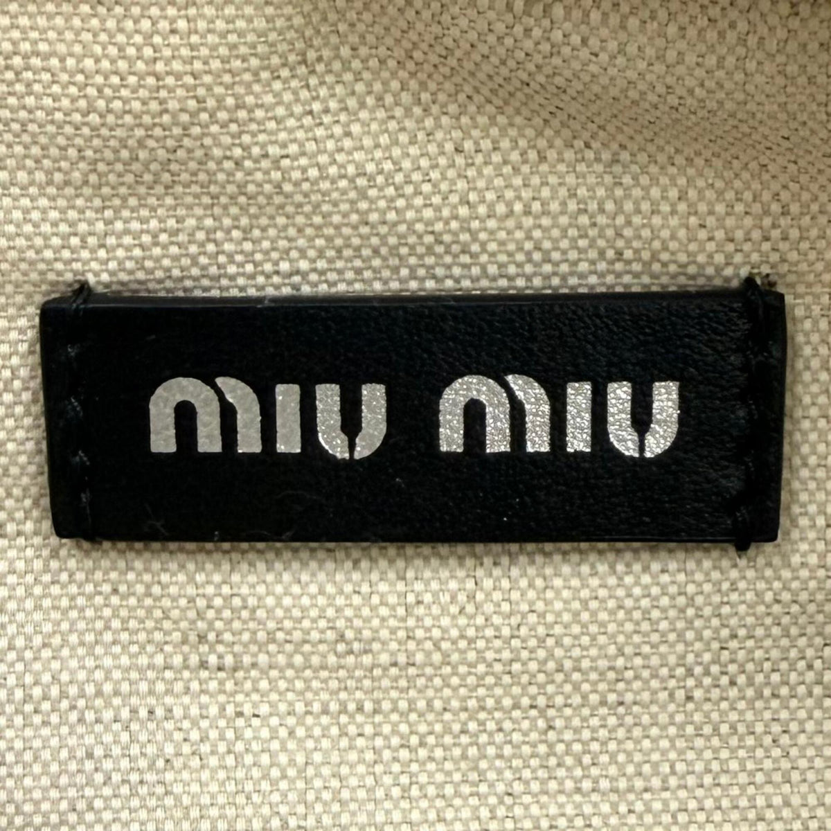 Miu Miu Raffia Pouch Tote Bag (Pre-Owned)