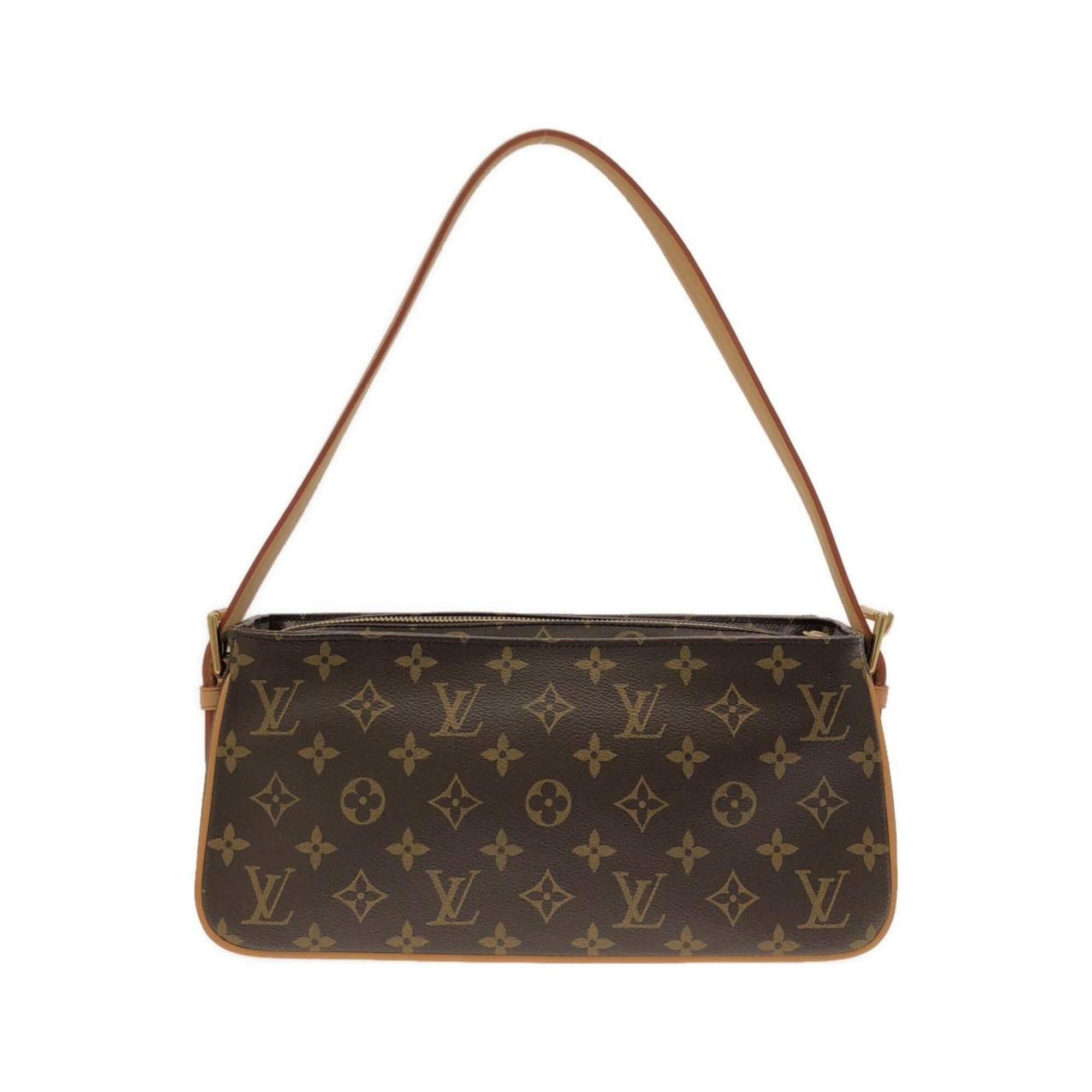 Louis Vuitton Marron Coated Canvas Shoulder Bag (Pre-Owned)
