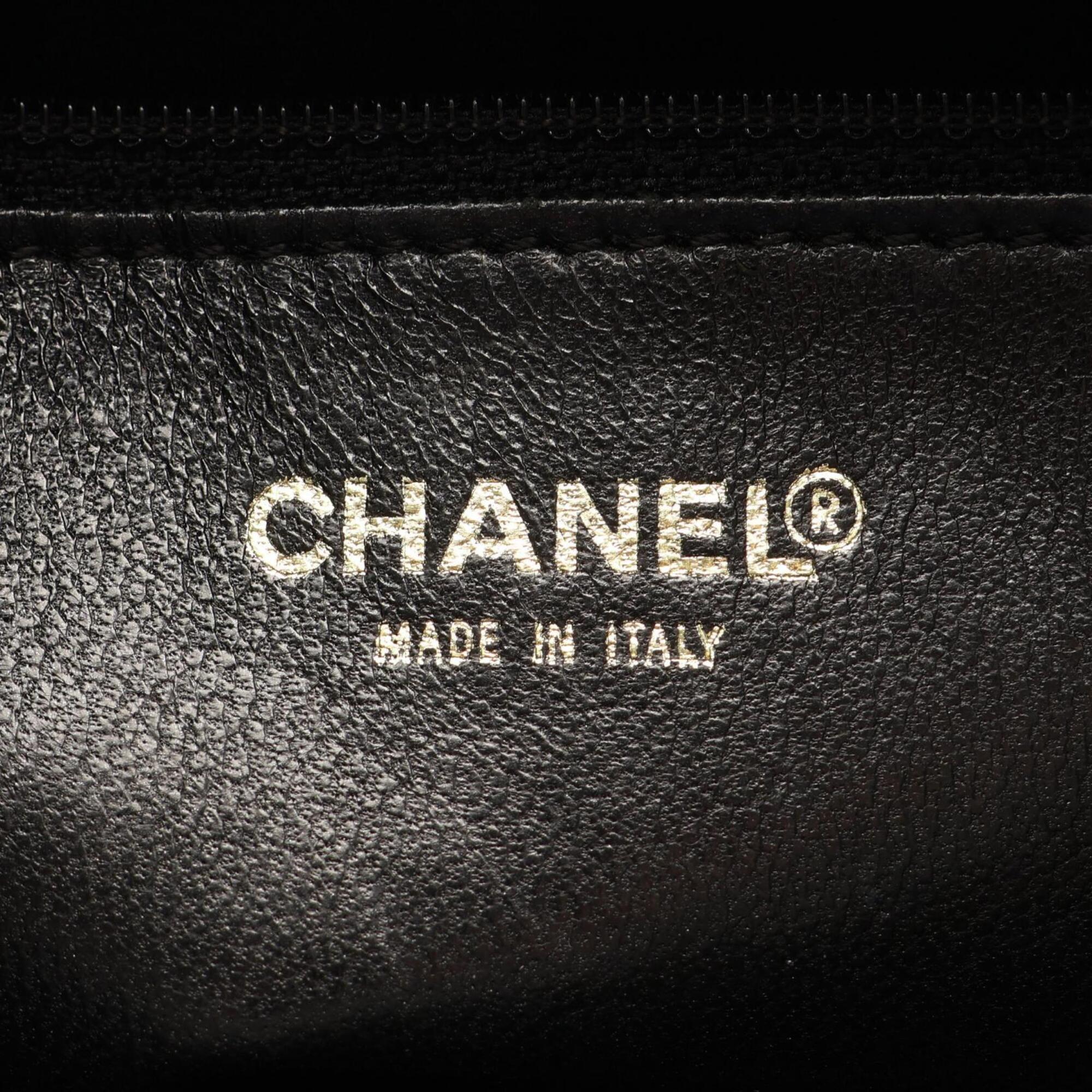 Chanel Black Grained Calfskin Handbag Tote Bag (Pre-Owned)