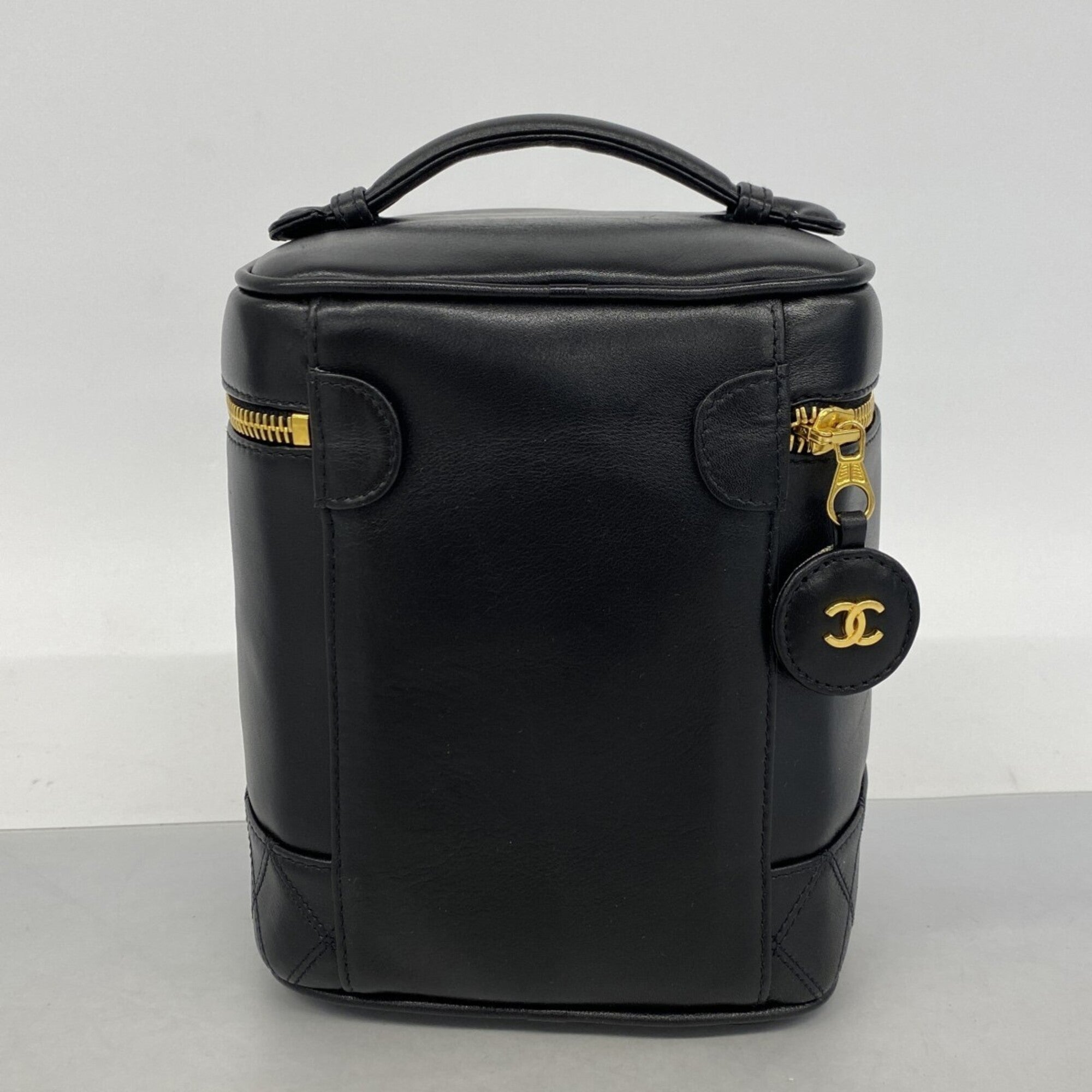 Chanel Black Leather Vanity Bag (Pre-Owned)