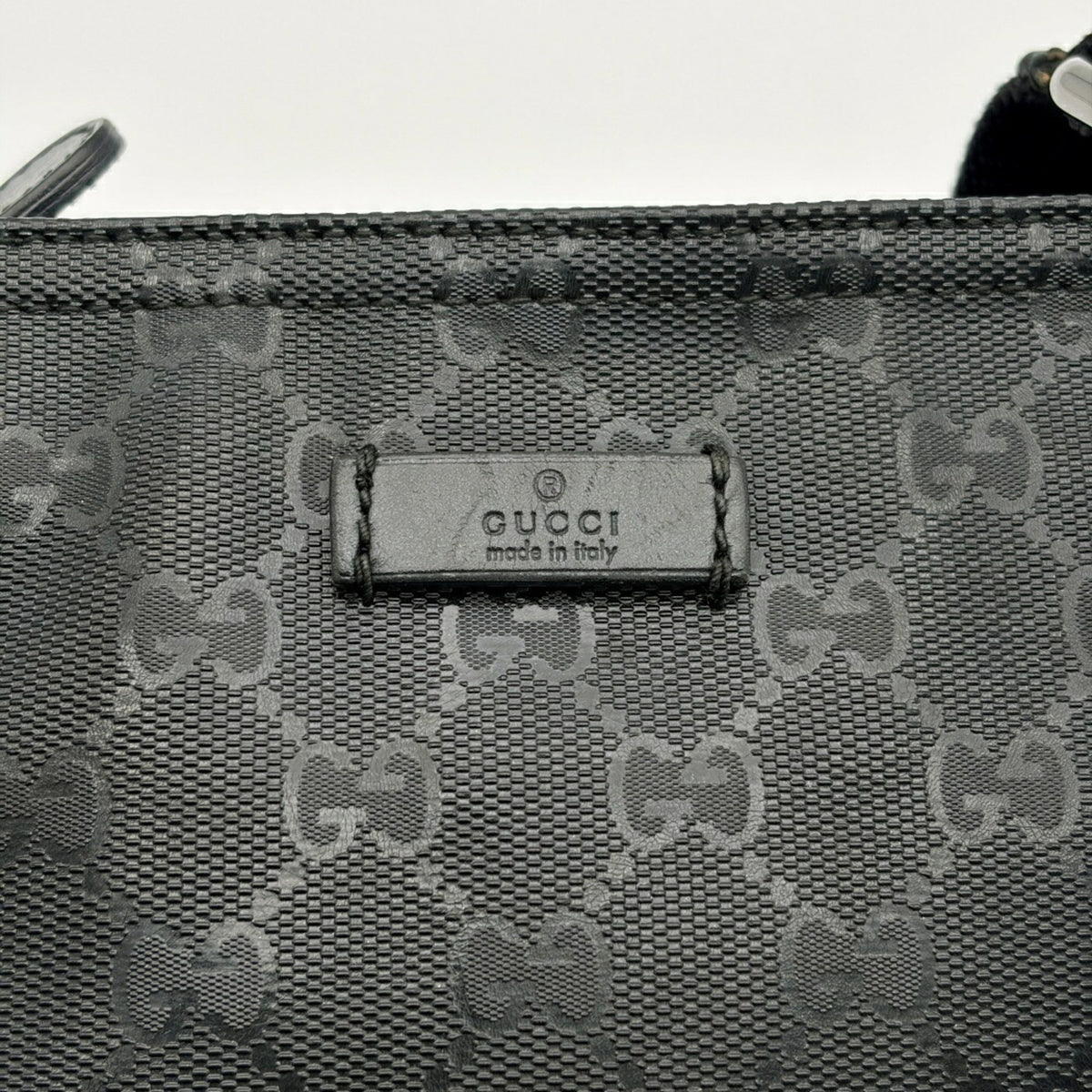 Gucci Black Pvc Coated Canvas Leather Shoulder Bag (Pre-Owned)