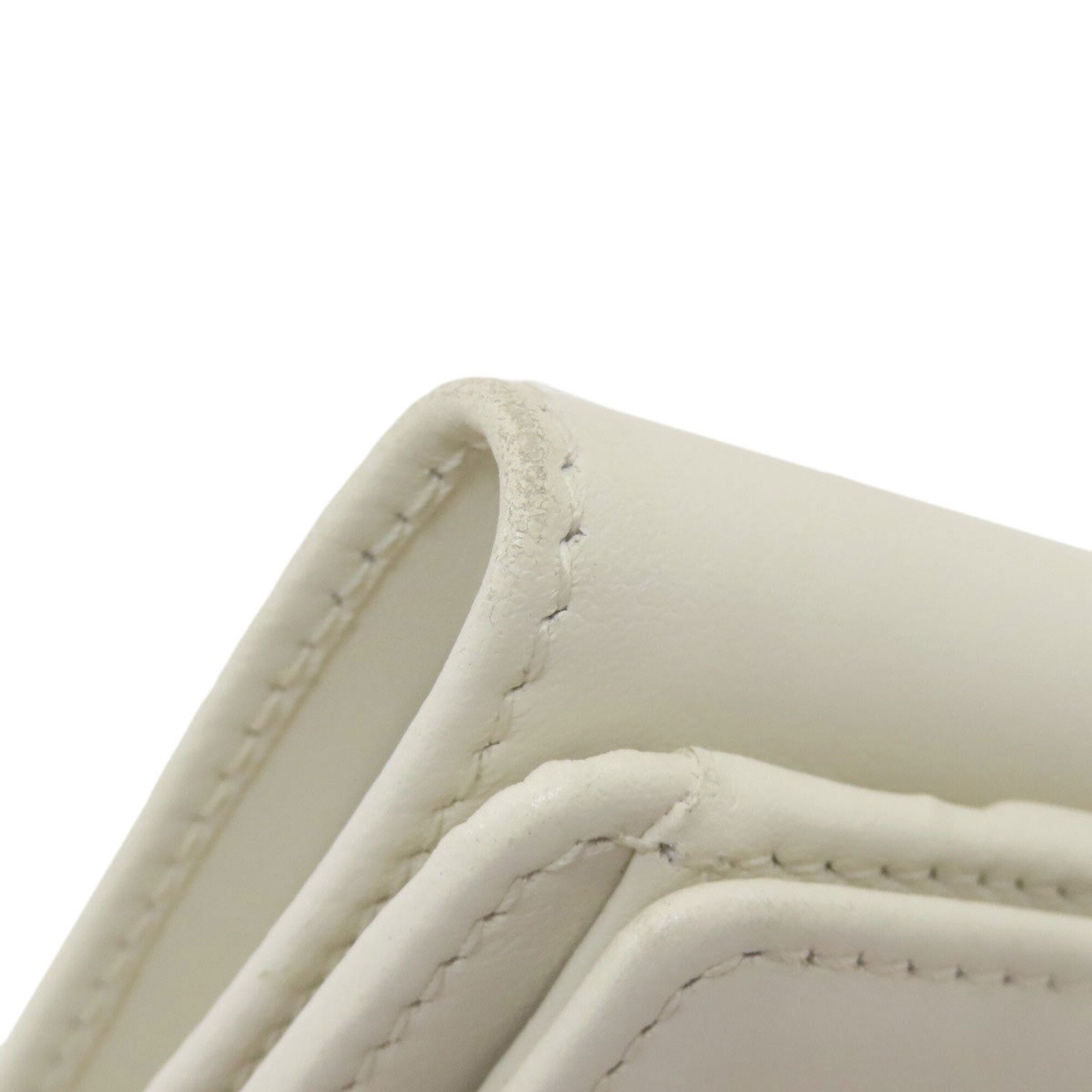 Jimmy Choo White Leather Wallet (Tri-Fold) (Pre-Owned)