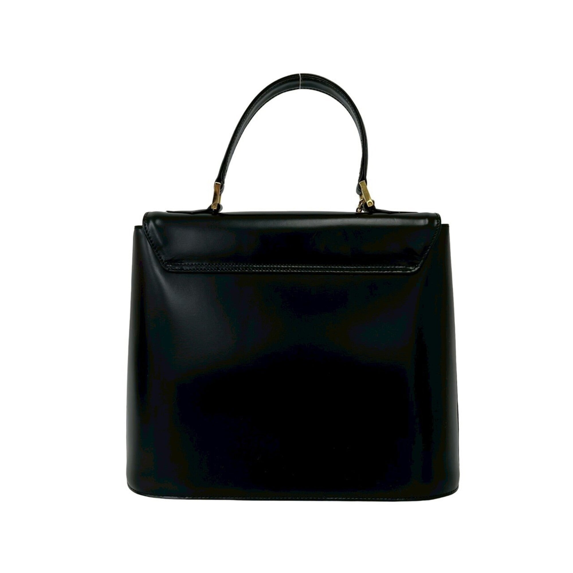 Yves Saint Laurent Black Leather Handbag Tote Bag (Pre-Owned)