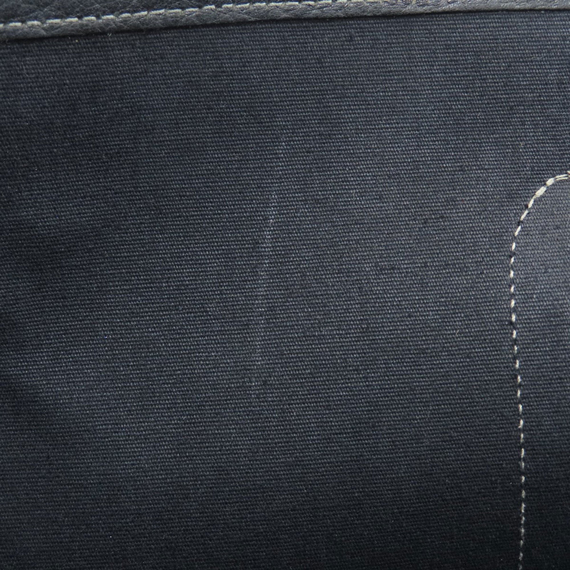 Hermes Black Toile Officier Tote Bag (Pre-Owned)