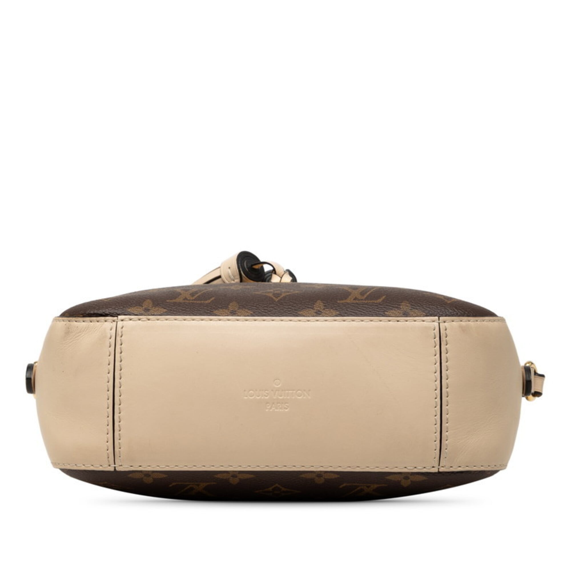 Louis Vuitton Beige Brown Leather Pvc Handbag Shoulder Bag (Pre-Owned)