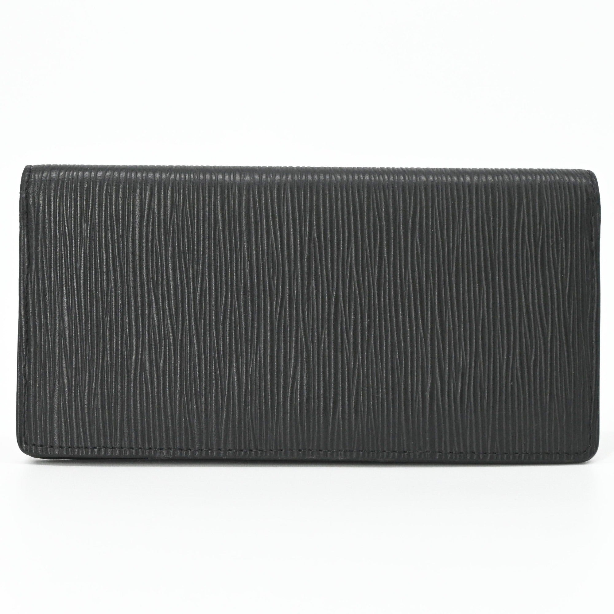 Louis Vuitton Epi Black Noir Epi Leather Long Wallet (Bi-Fold) (Pre-Owned)