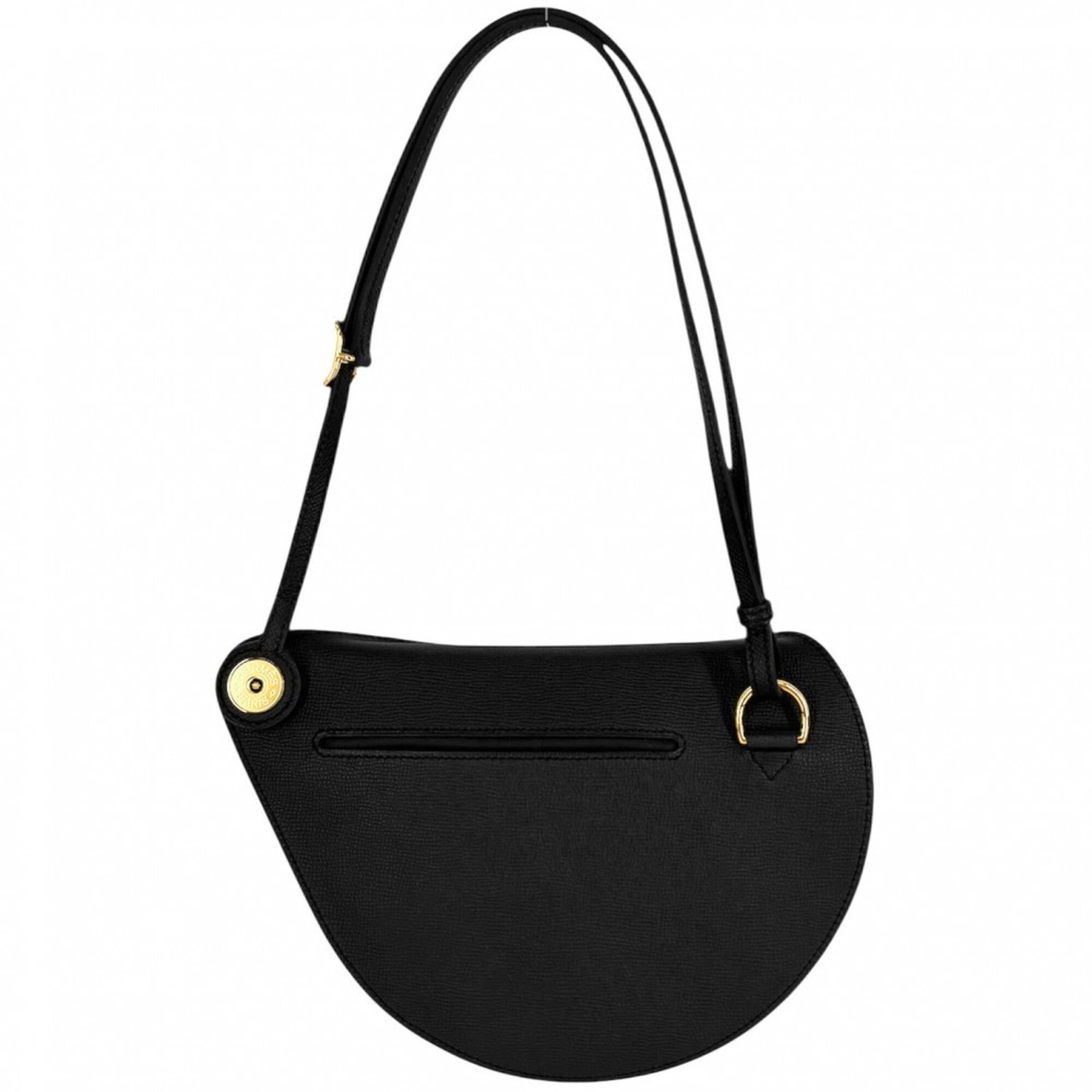 Hermes Black Epsom Leather Pochette Shoulder Bag (Pre-Owned)