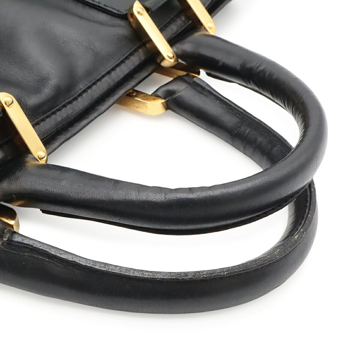 Loewe Amazona Black Leather Boston Bag Handbag (Pre-Owned)