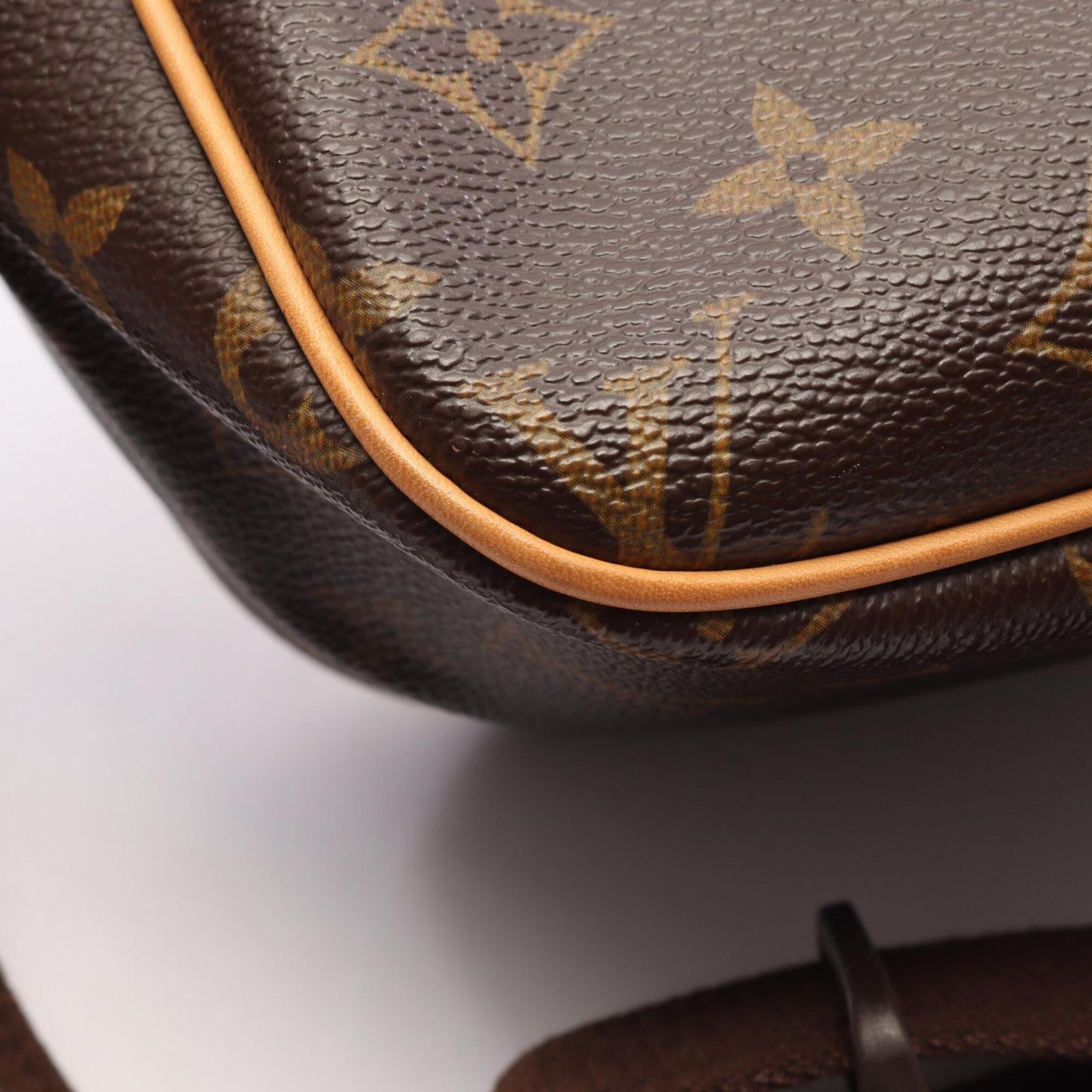 Louis Vuitton Brown Monogram Coated Canvas Leather Shoulder Bag (Pre-Owned)