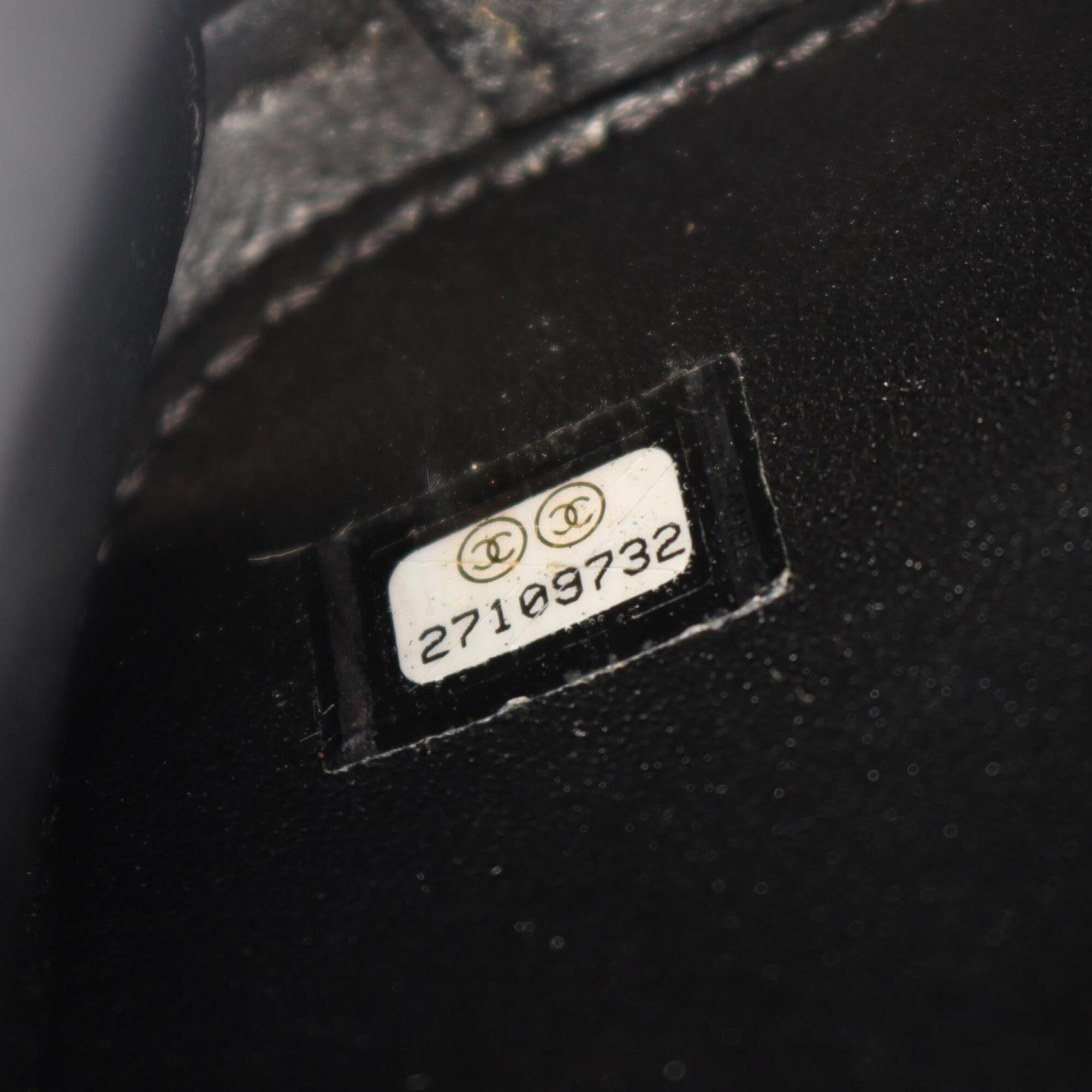 Chanel Black Grained Calfskin Handbag Shoulder Bag Vanity Bag (Pre-Owned)
