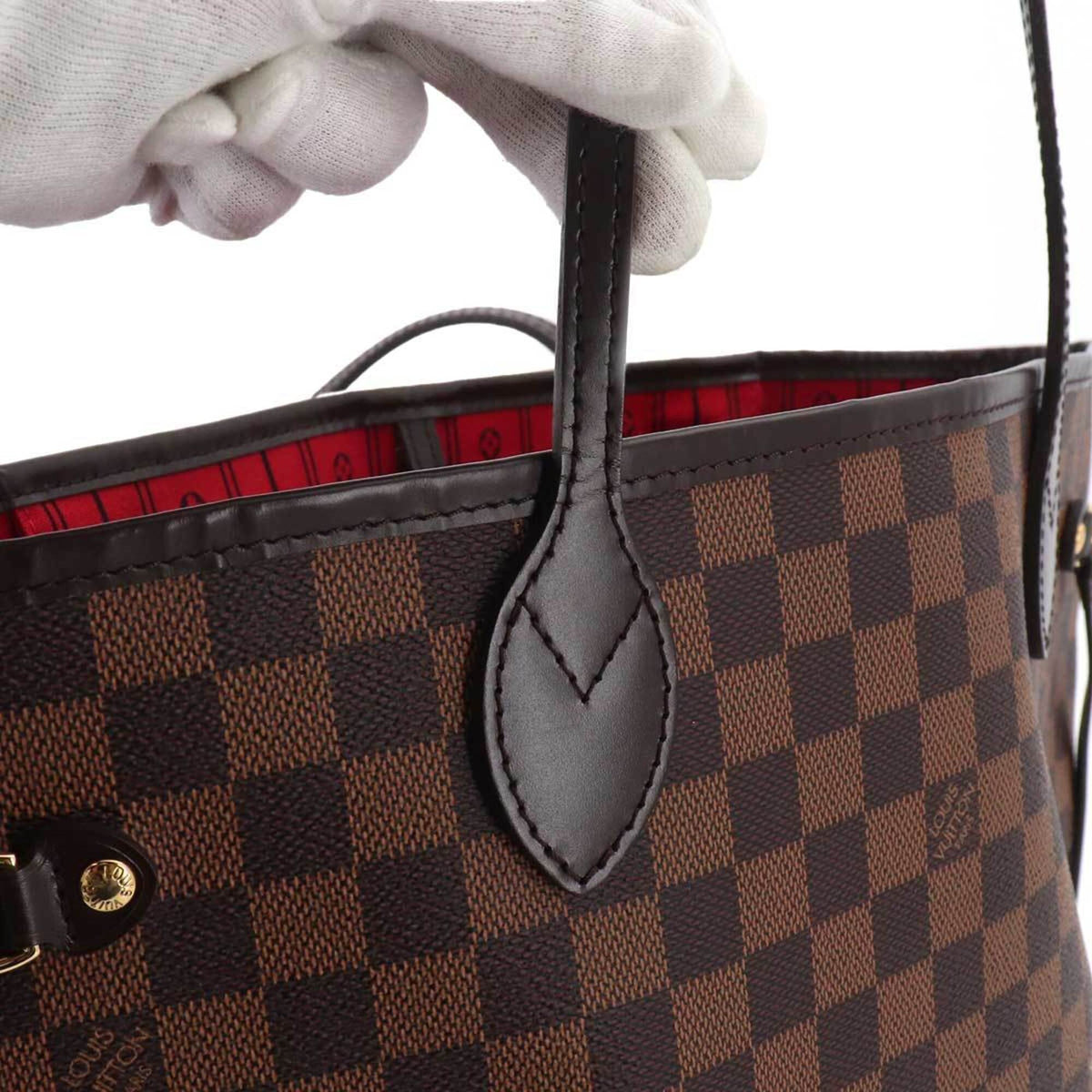 Louis Vuitton Cerise Ebene Damier Canvas Handbag Tote Bag (Pre-Owned)