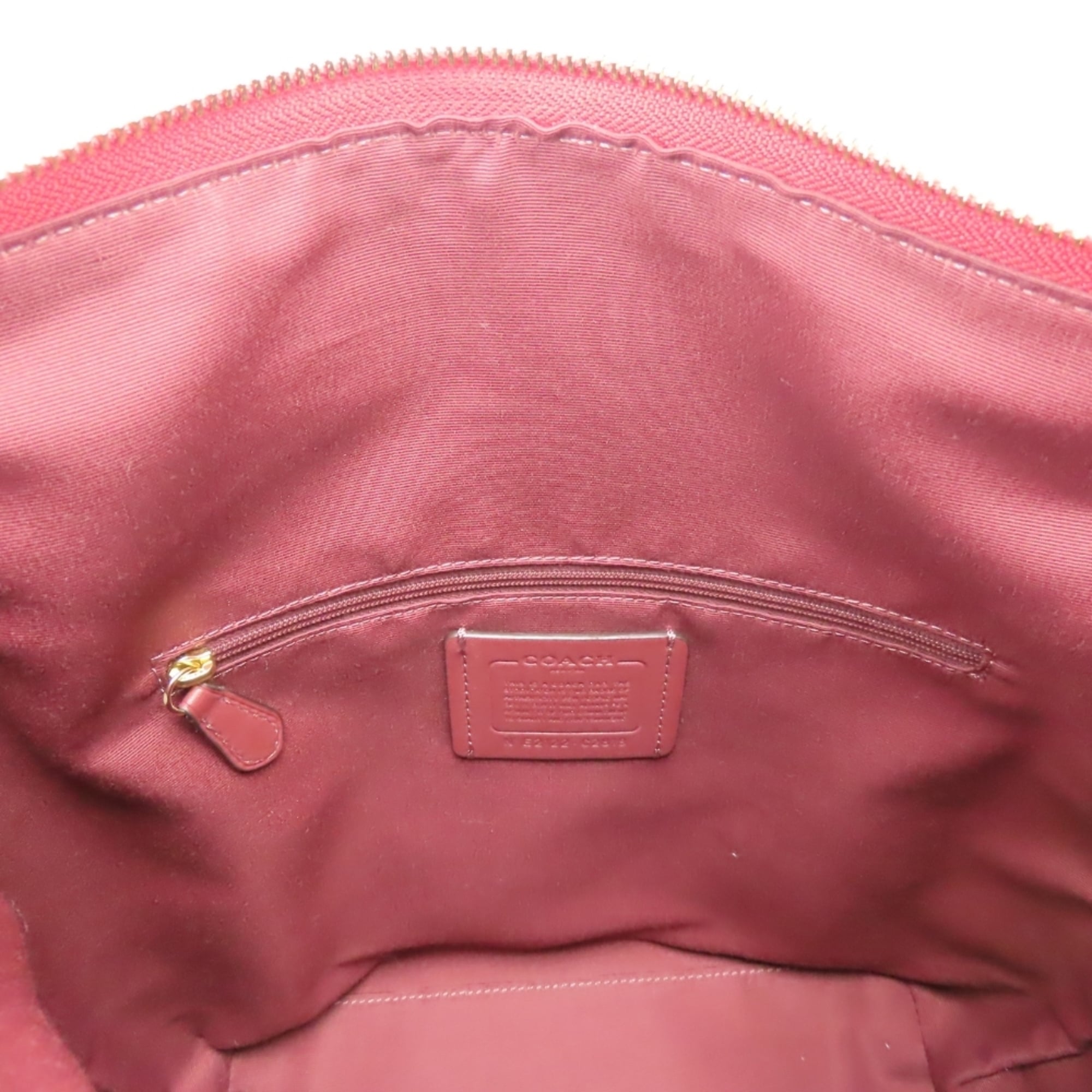 Coach Red Color Leather Shoulder Bag (Pre-Owned)