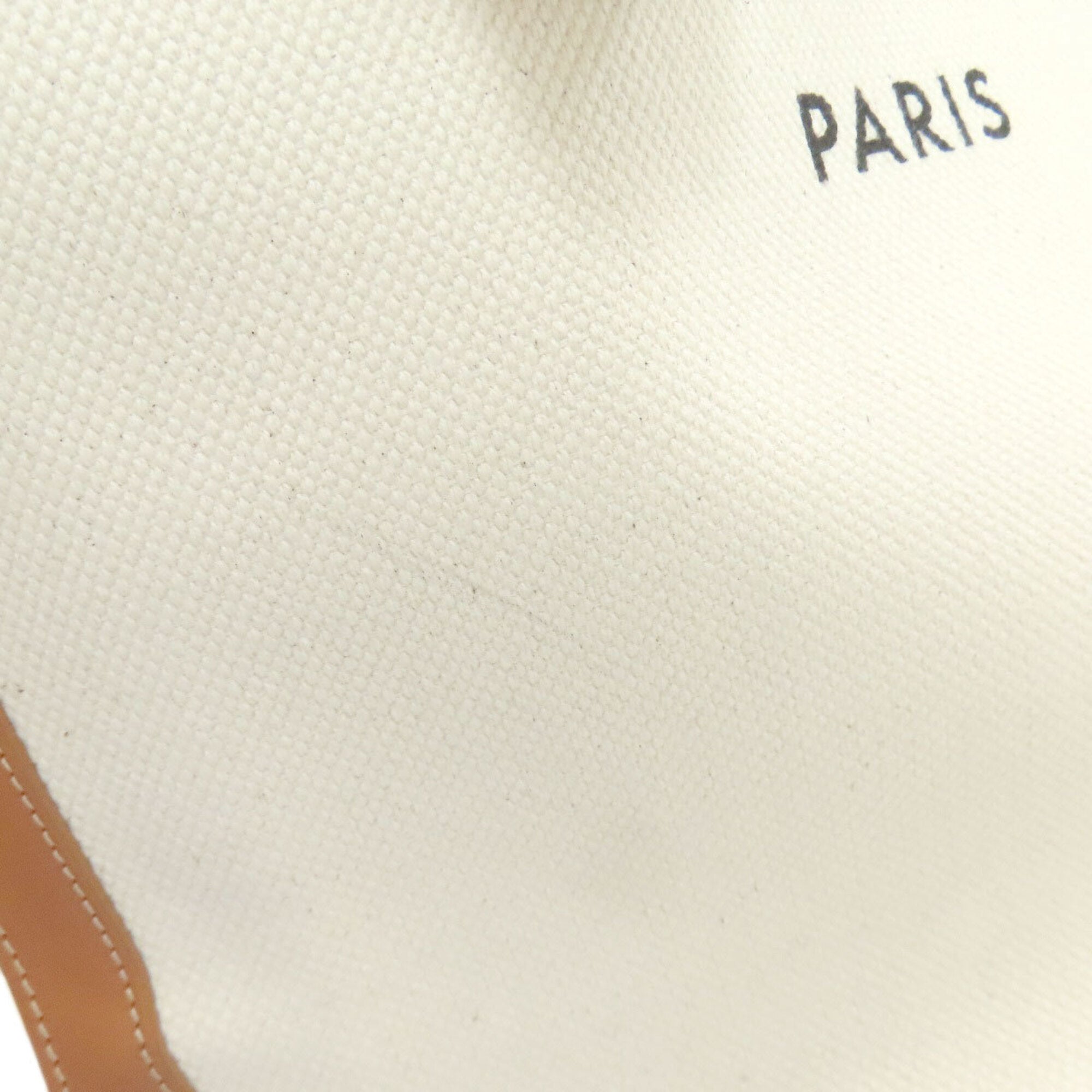 Celine Brown White Canvas Tote Bag (Pre-Owned)