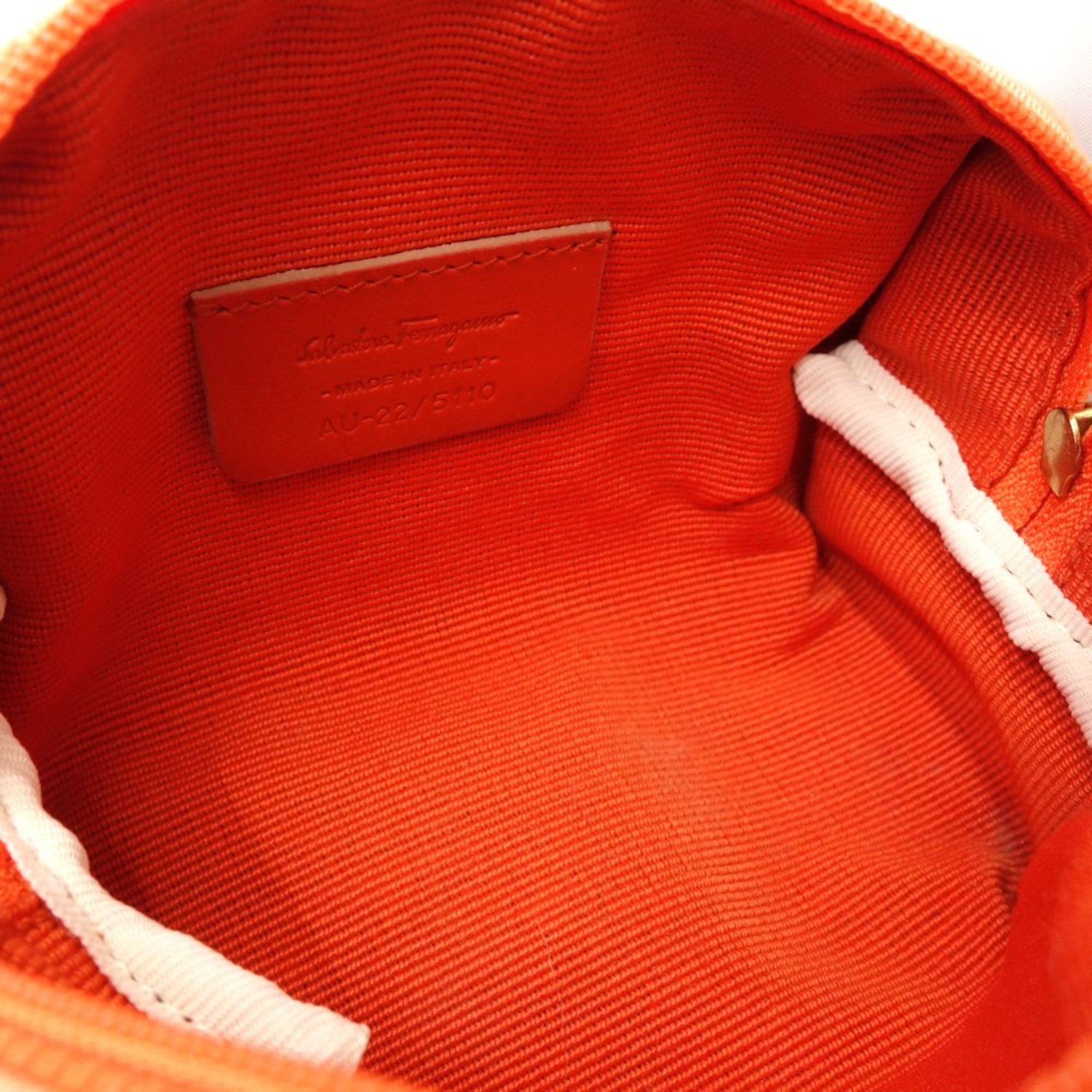 Salvatore Ferragamo Orange Canvas Pouch (Pre-Owned)