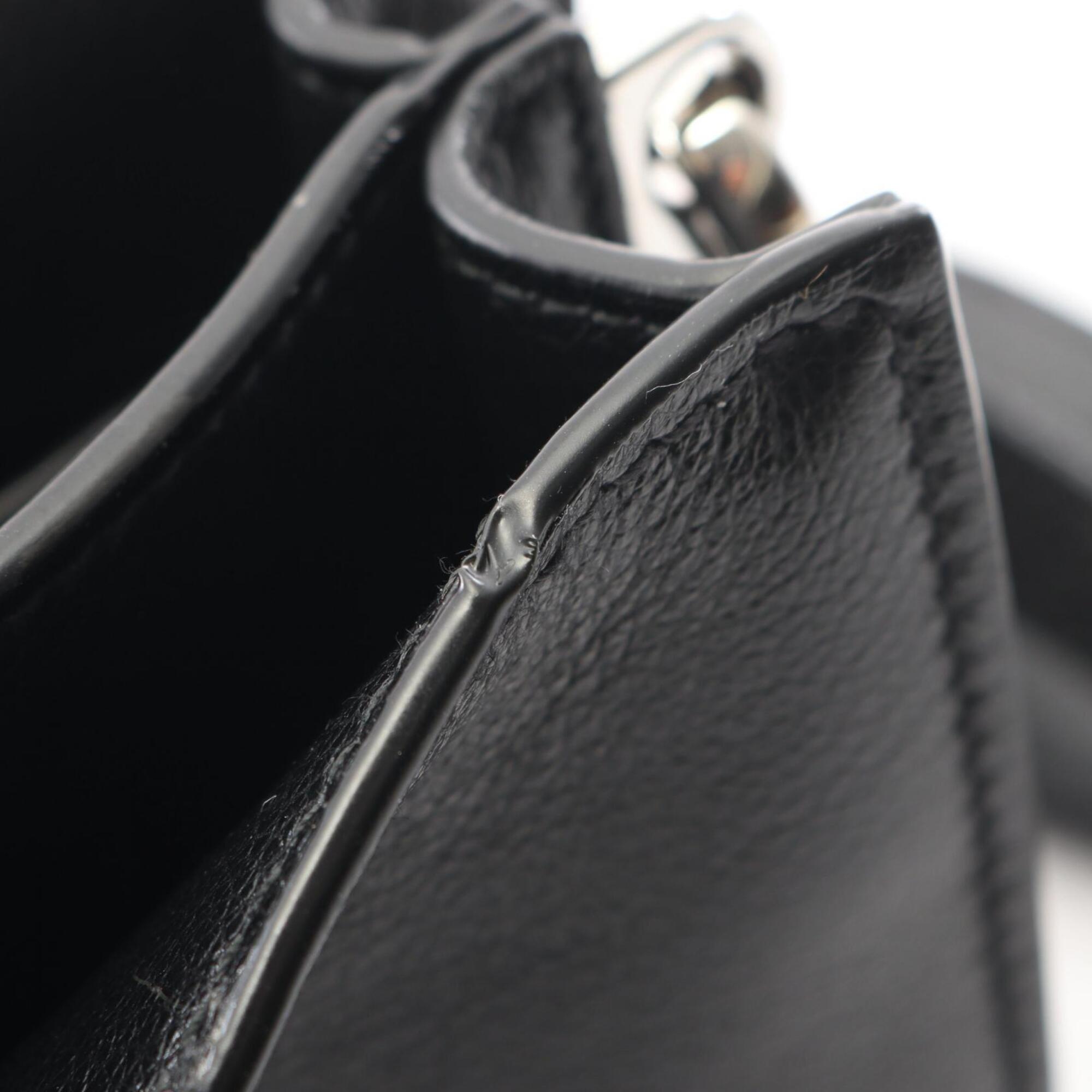 Prada Black Leather Handbag Shoulder Bag (Pre-Owned)