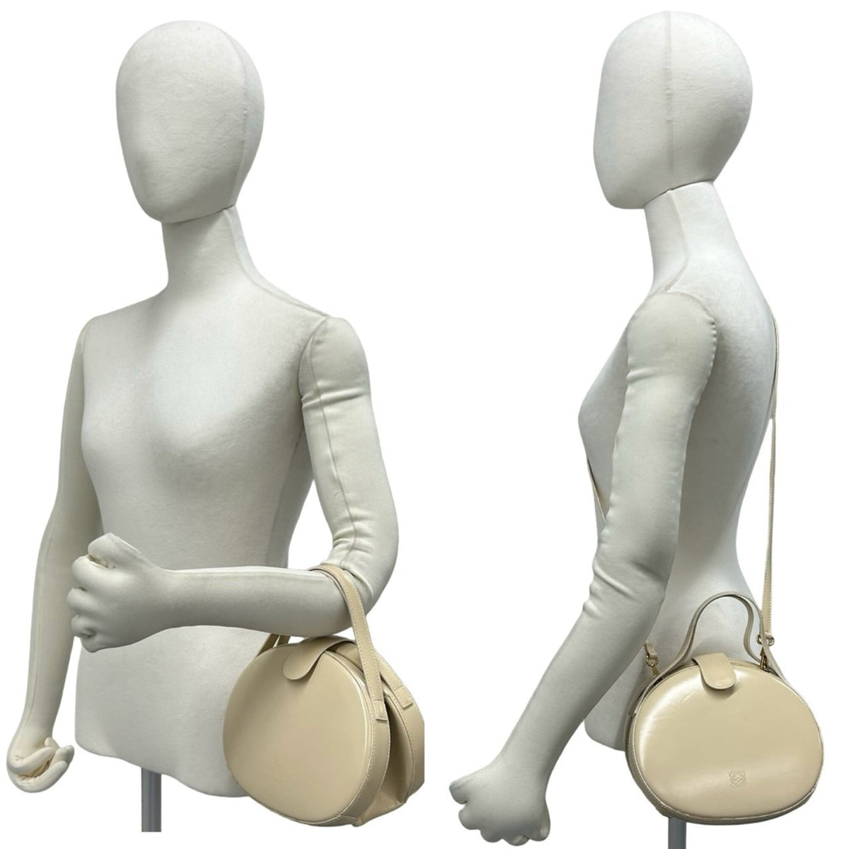 Loewe Beige Leather Handbag Shoulder Bag (Pre-Owned)