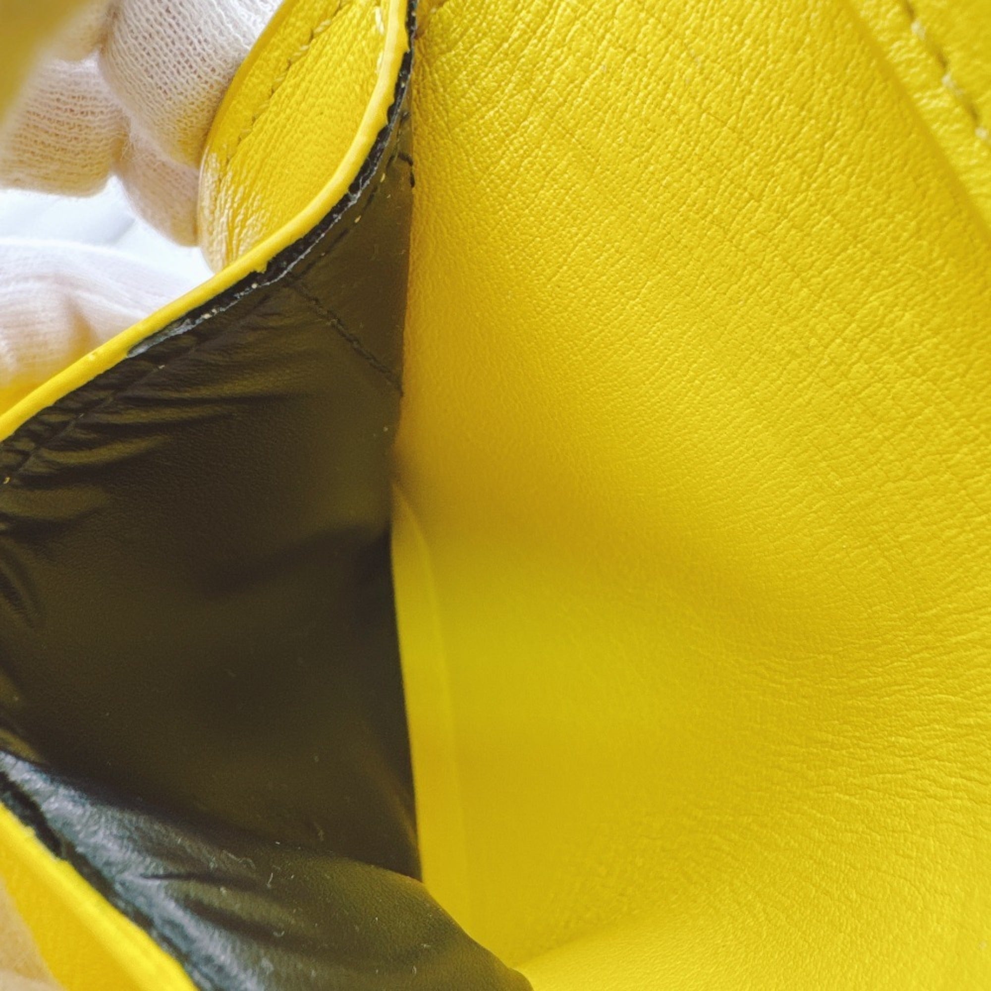 Loewe Yellow Leather Wallet (Tri-Fold) (Pre-Owned)