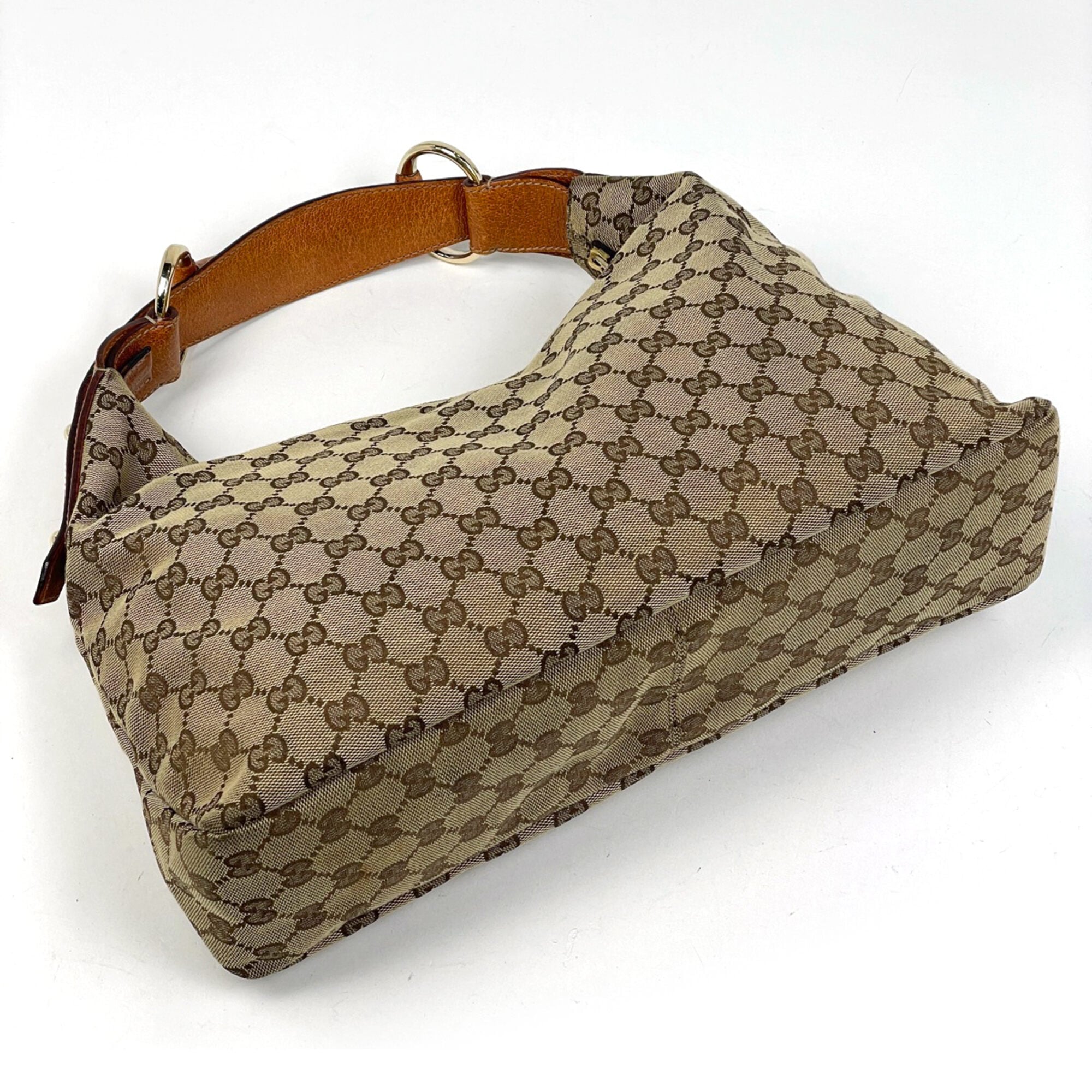 Gucci Brown Gg Canvas Handbag Shoulder Bag (Pre-Owned)