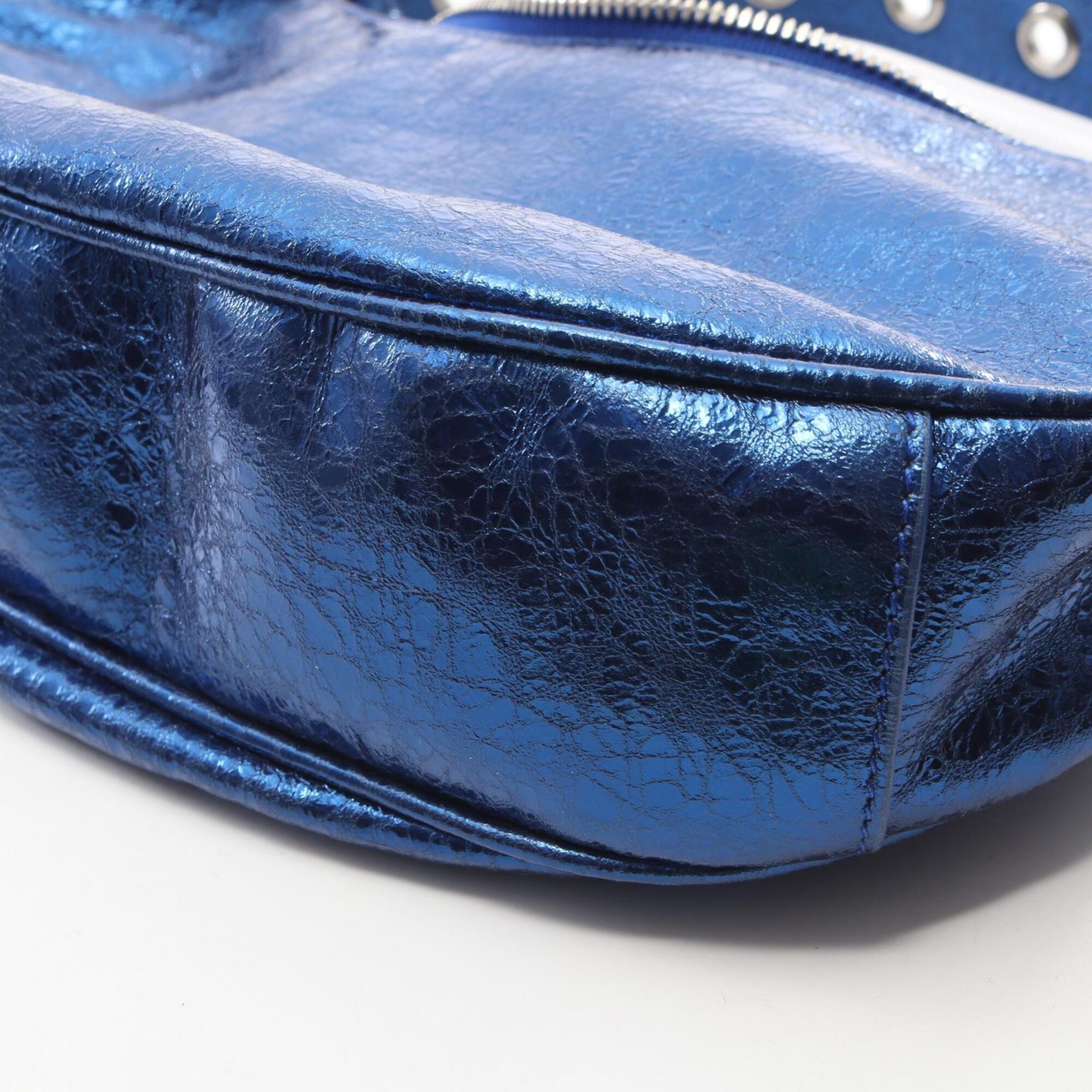 Balenciaga Blue Metallic Leather Handbag Shoulder Bag (Pre-Owned)