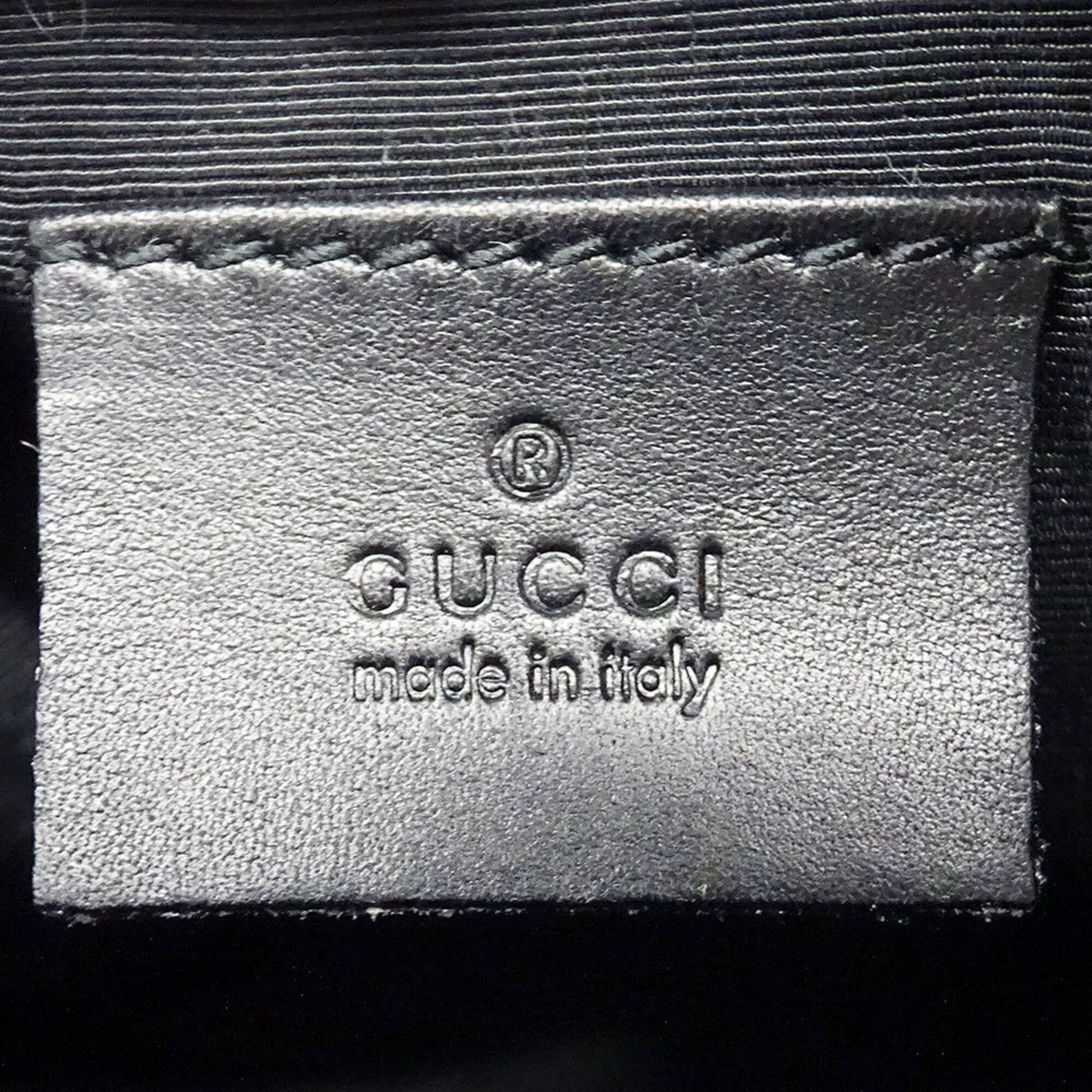 Gucci Black Gg Canvas Pouch (Pre-Owned)