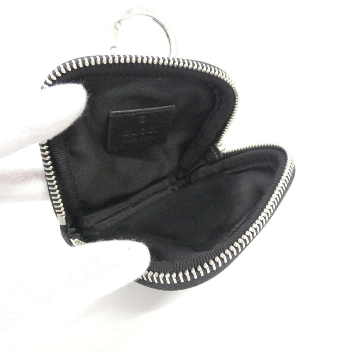 Gucci Black Nylon Leather Handbag Pouch (Pre-Owned)