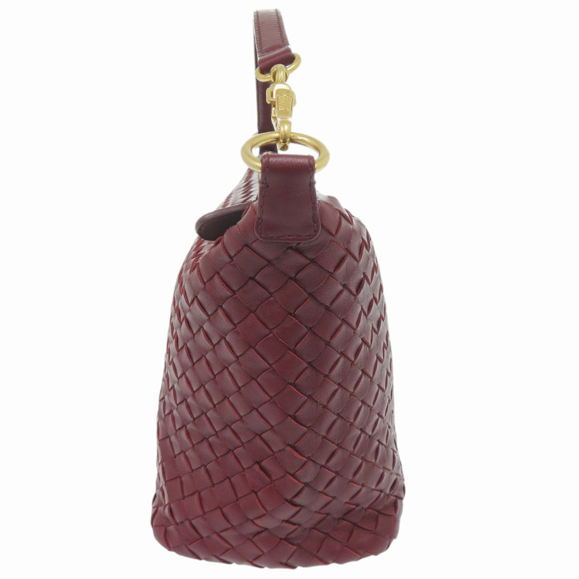 Bottega Veneta Bordeaux Leather Handbag (Pre-Owned)