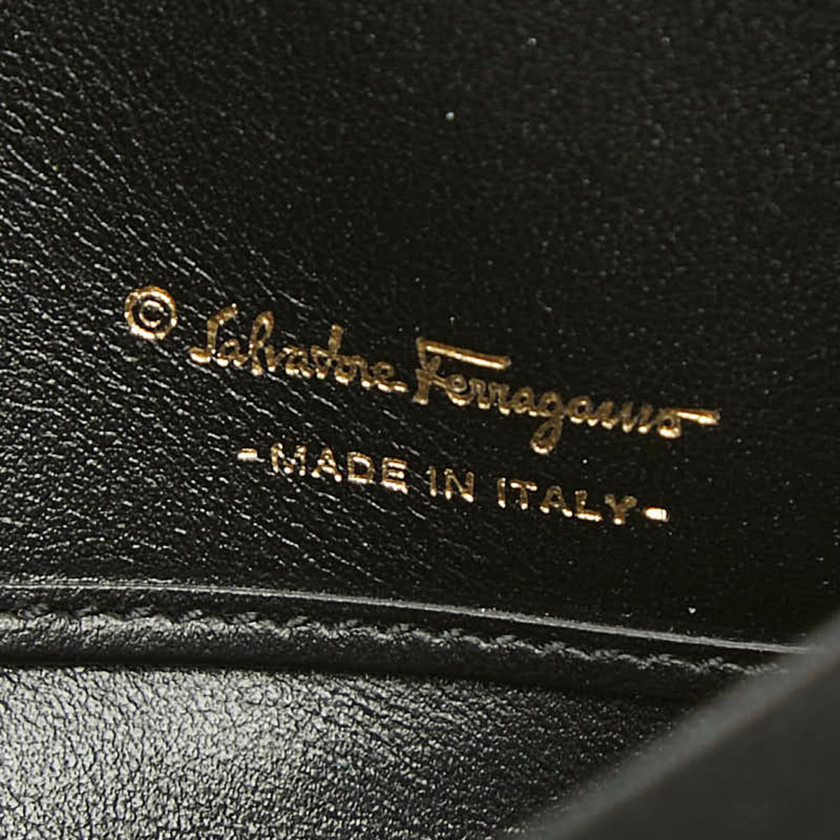 Salvatore Ferragamo Black Leather Long Wallet (Bi-Fold) (Pre-Owned)