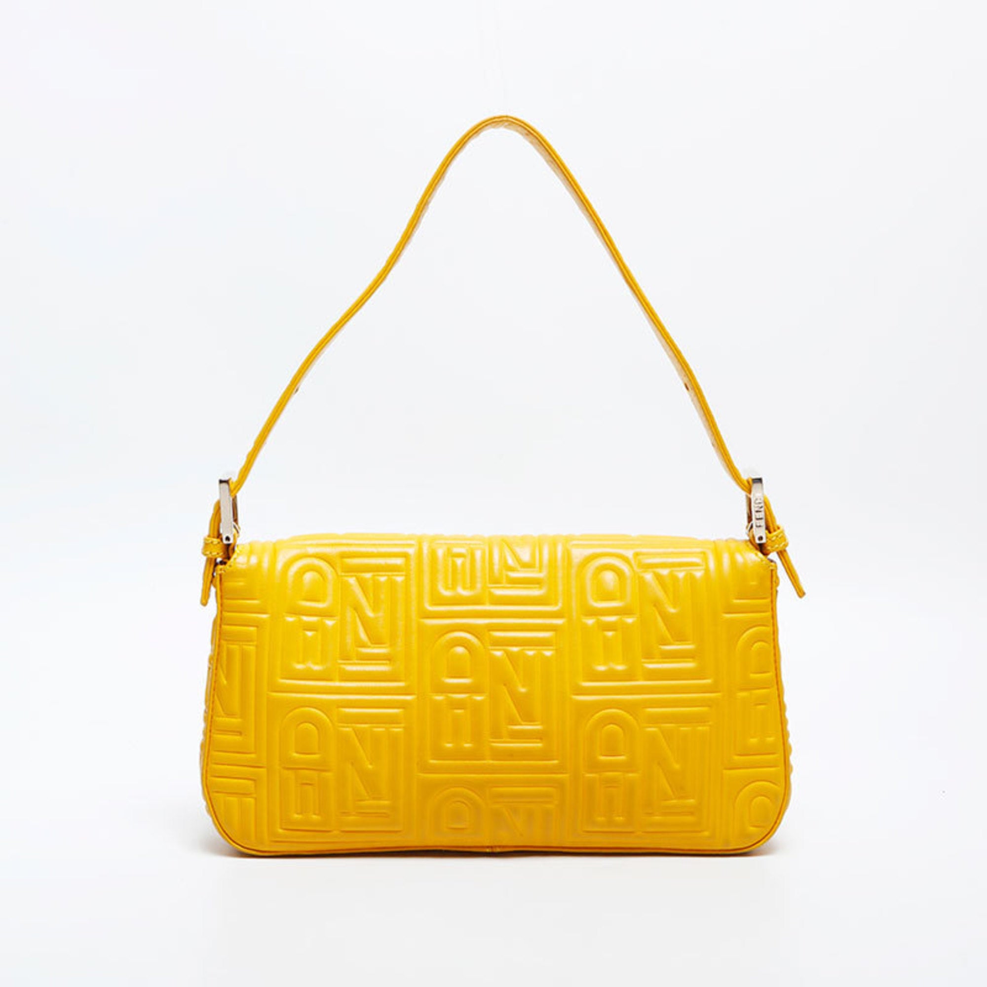 Fendi Yellow Leather Shoulder Bag (Pre-Owned)