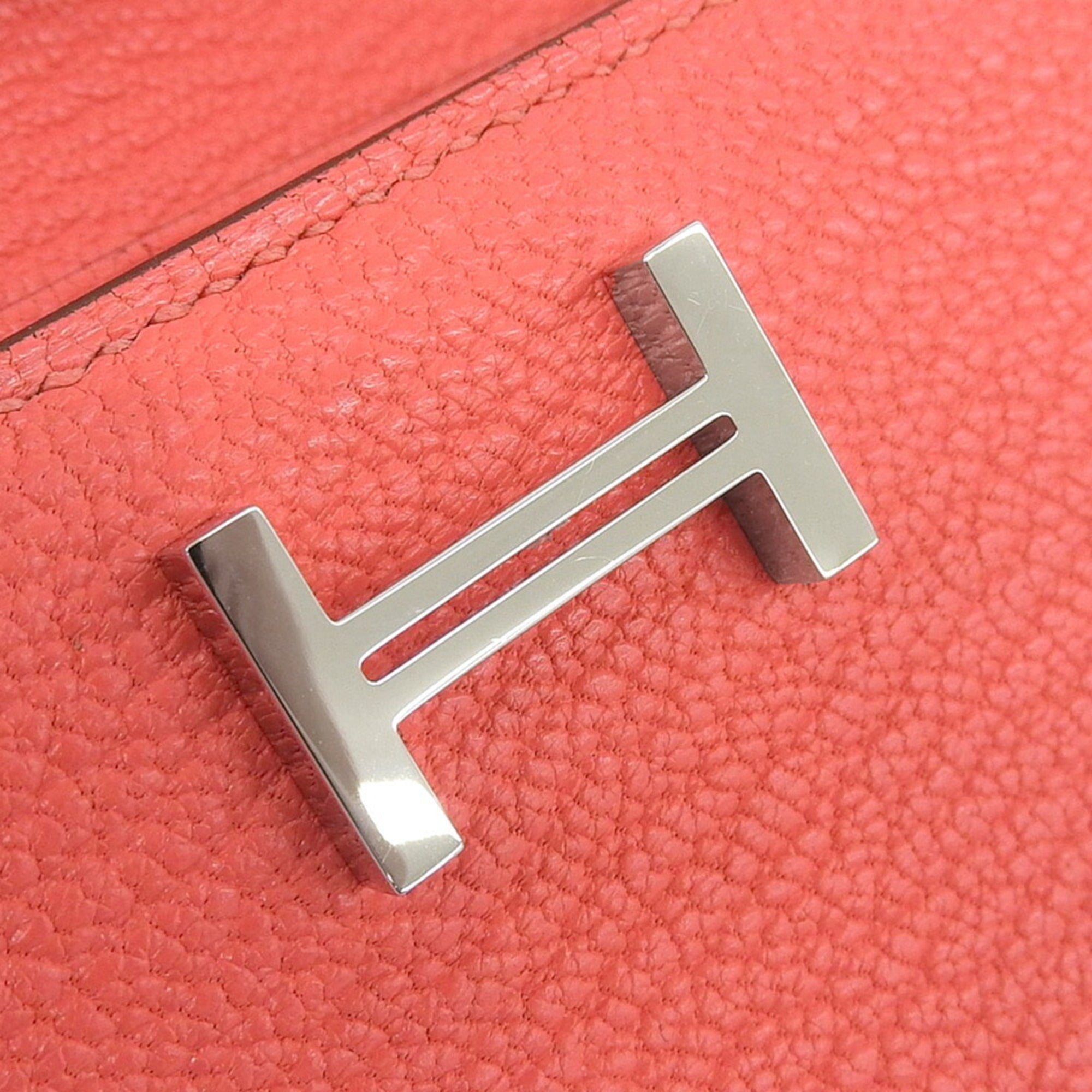 Hermes Pink Chevre Myzore Leather Wallet (Tri-Fold) (Pre-Owned)